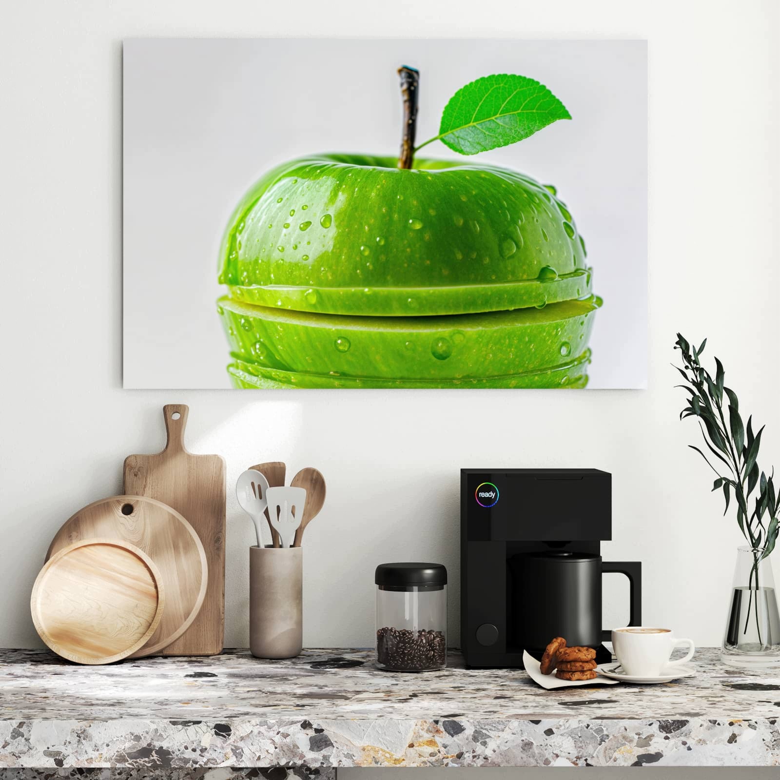 Magnetická tabule – obraz na zeď Krájené jablko | 90 × 60 cm