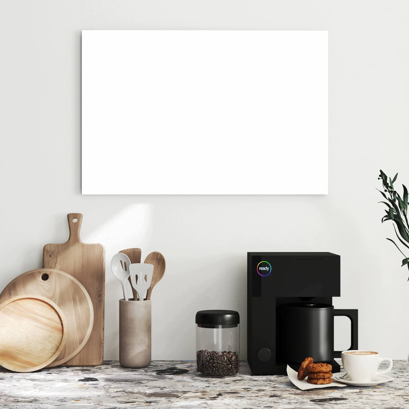Magnetická tabule – obraz na zeď Světlé bílé pozadí | 60 × 40 cm