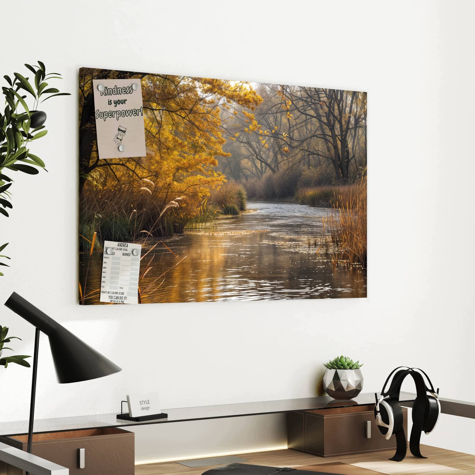 Magnetická tabule – obraz na zeď Podzimní pobřeží | 60 × 40 cm