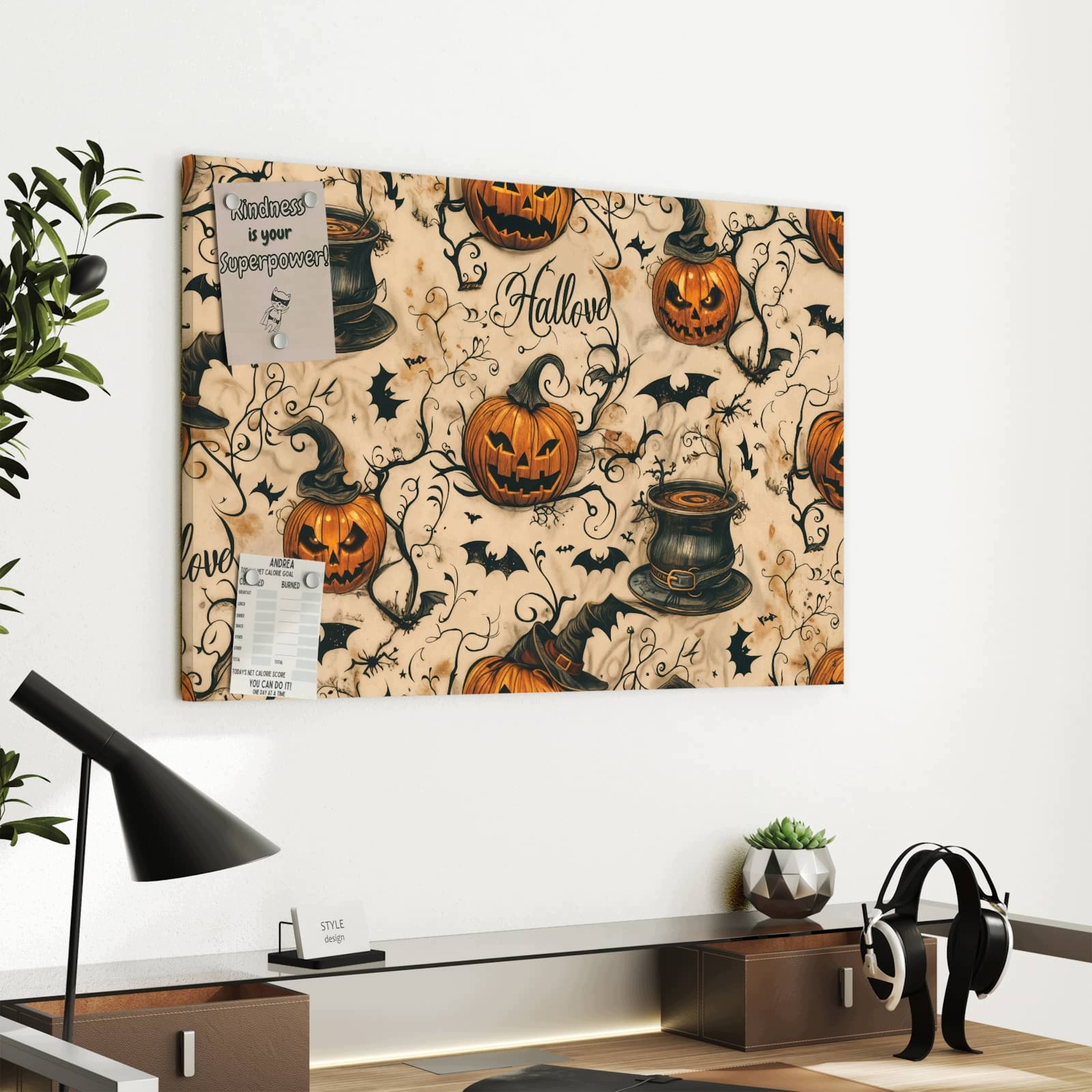 Magnetická tabule – obraz na zeď Halloween dýně | 60 × 40 cm