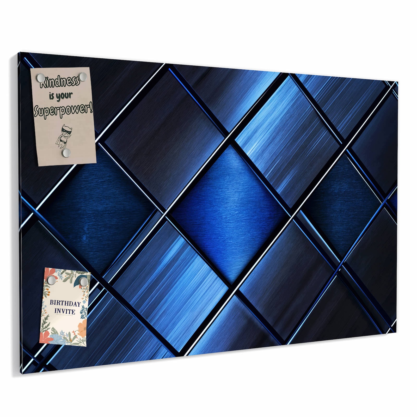 Magnetická tabule – obraz na zeď Modré dlaždice | 90 × 60 cm