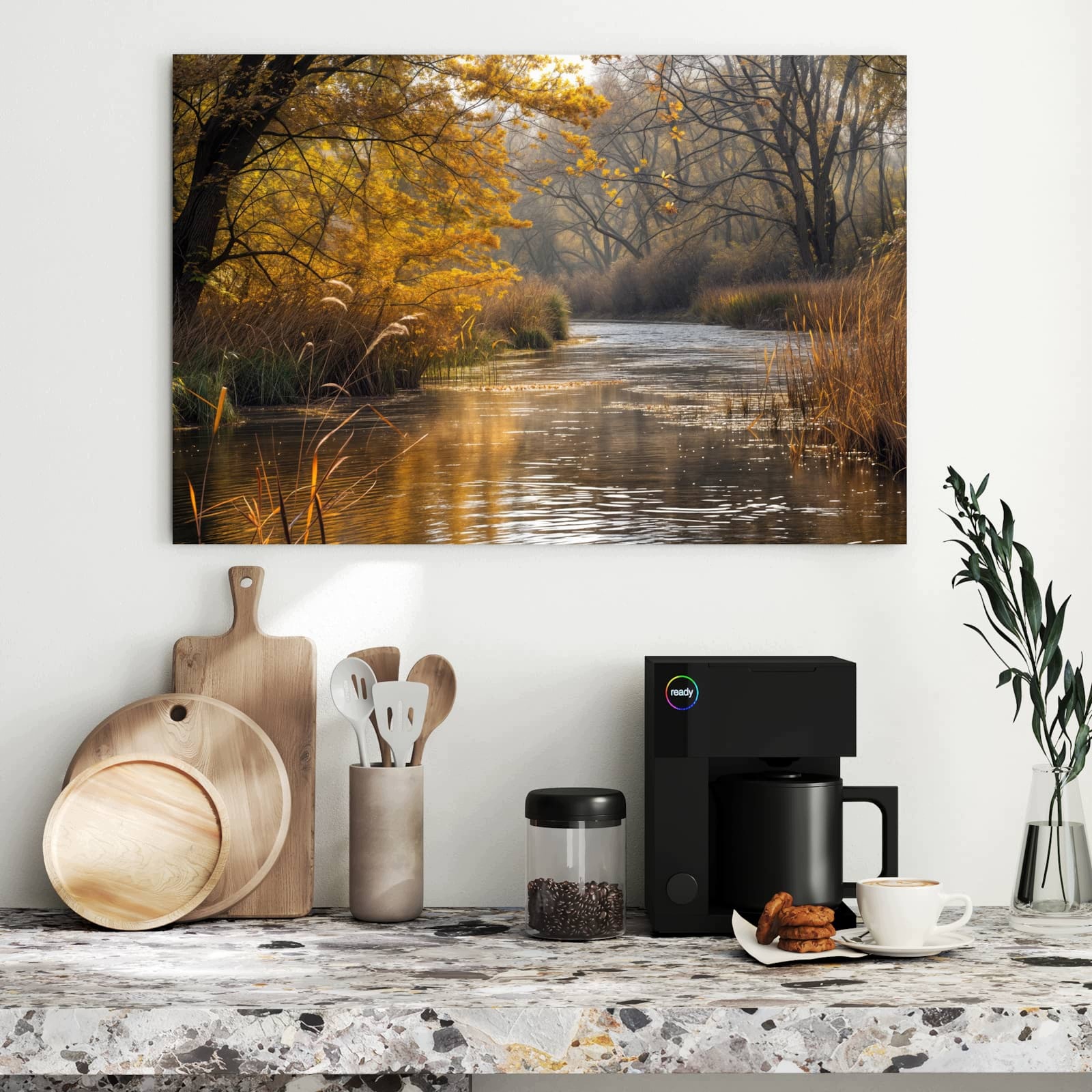 Magnetická tabule – obraz na zeď Podzimní pobřeží | 90 × 60 cm