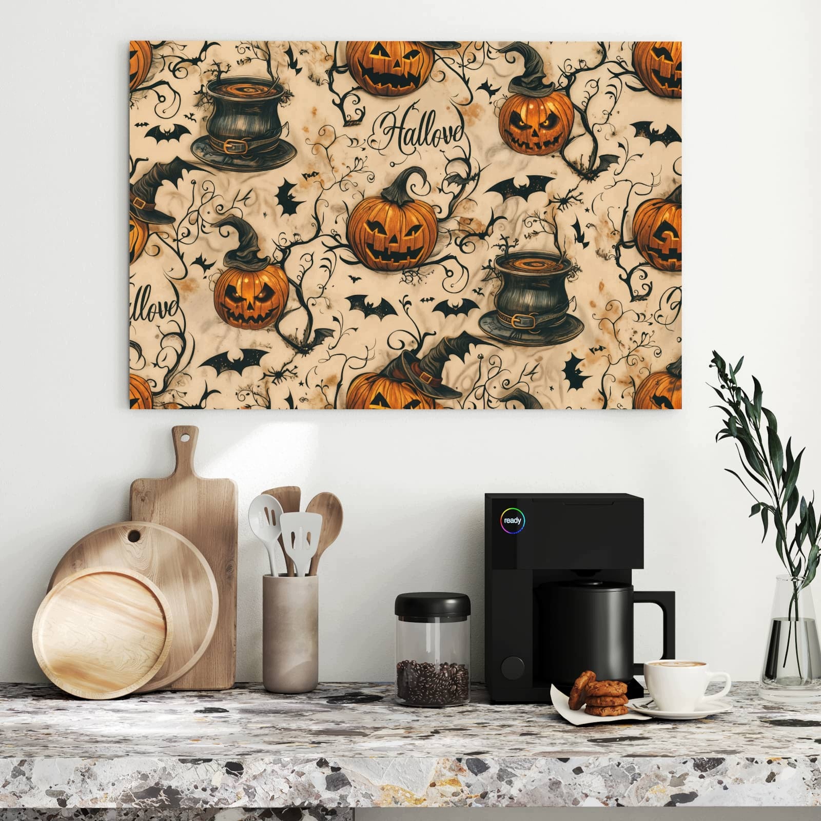 Magnetická tabule – obraz na zeď Halloween dýně | 90 × 60 cm