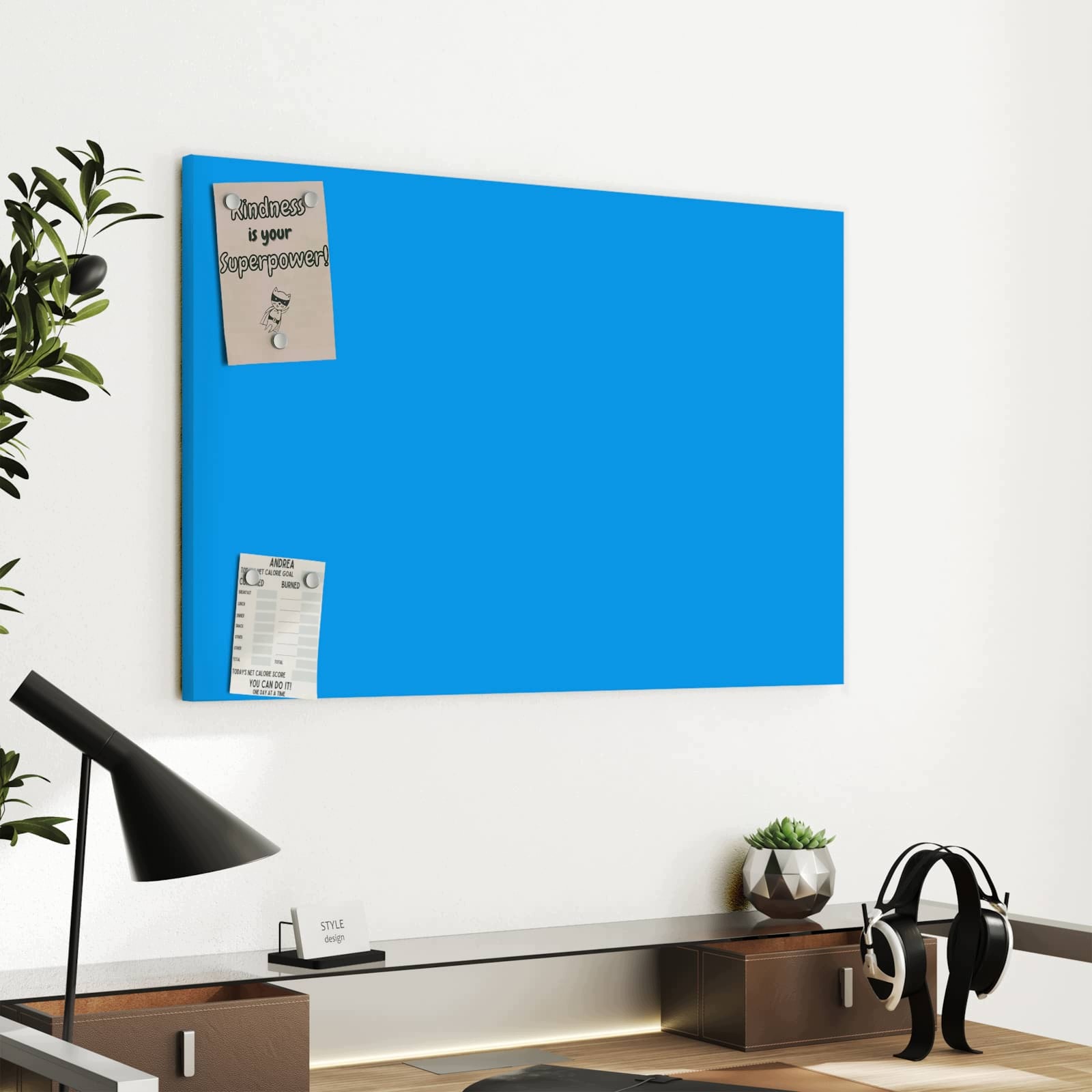 Magnetická tabule – obraz na zeď Světle modré pozadí II | 60 × 40 cm