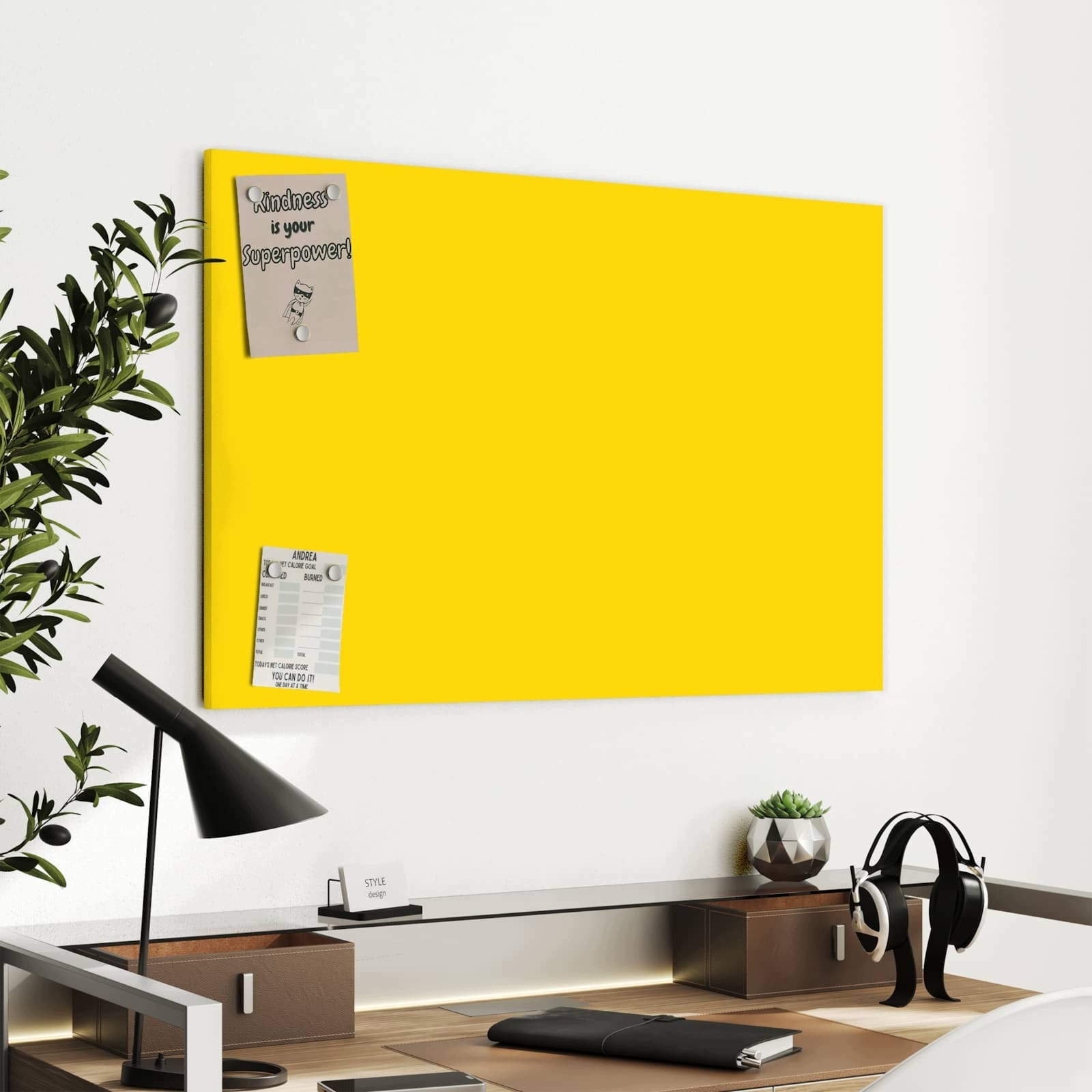 Magnetická tabule – obraz na zeď Oranžové pozadí III | 90 × 60 cm
