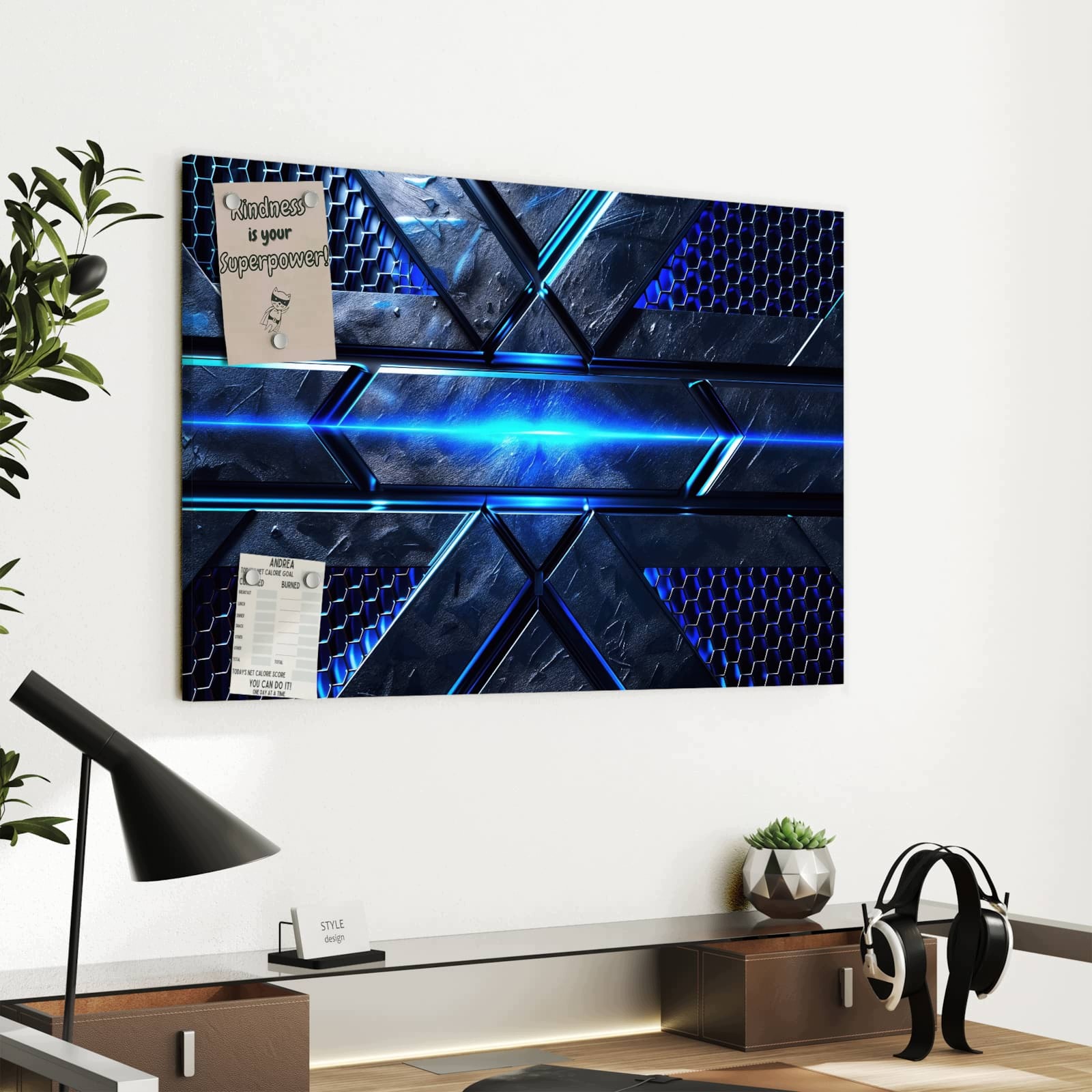 Magnetická tabule – obraz na zeď Futuristický design | 60 × 40 cm