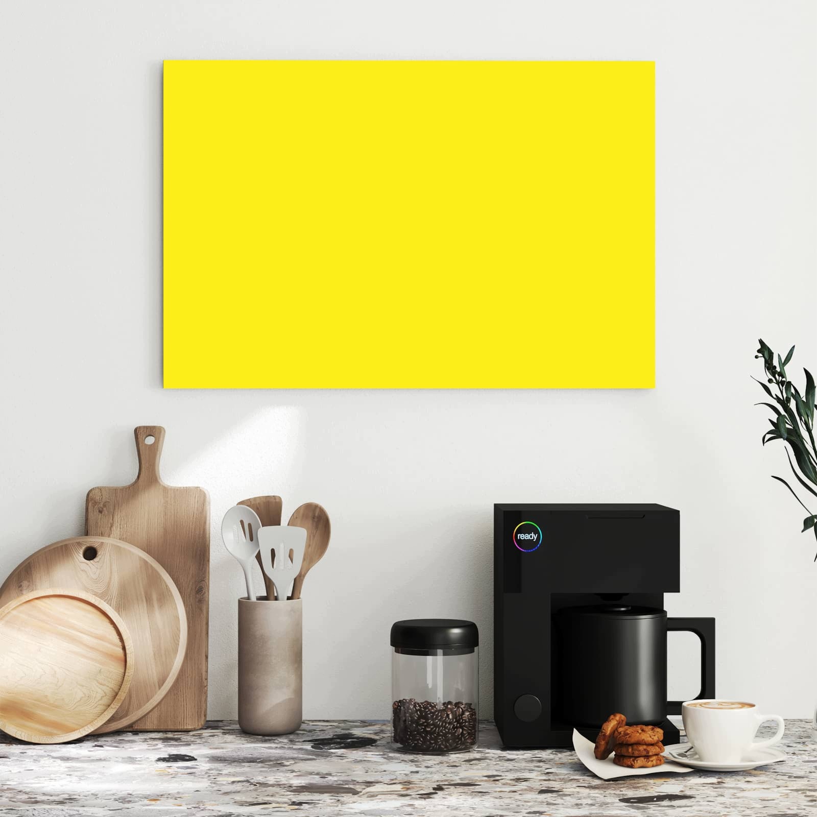 Magnetická tabule – obraz na zeď Žluté pozadí I | 60 × 40 cm