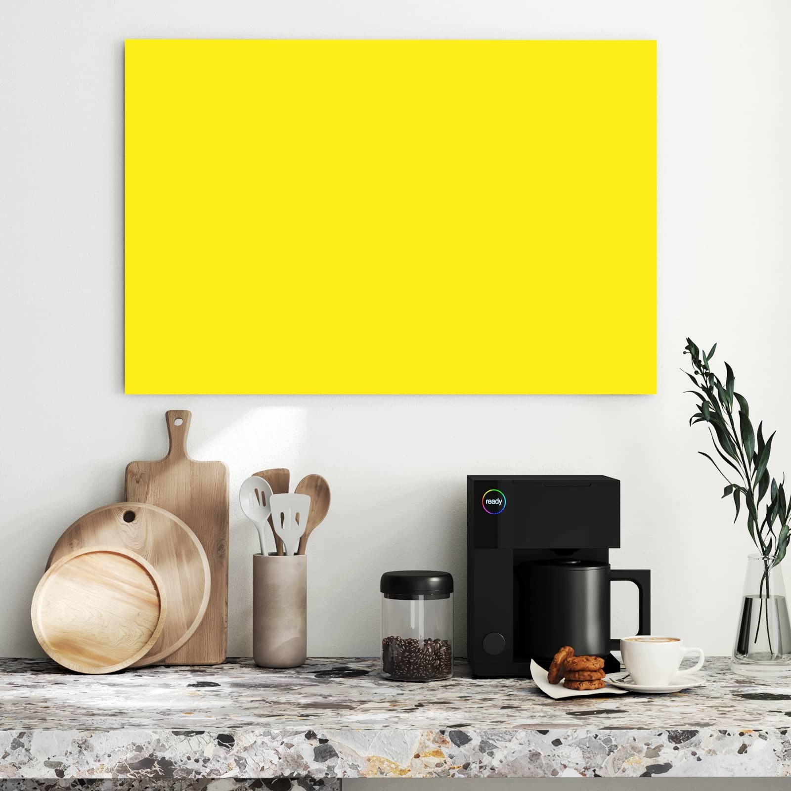 Magnetická tabule – obraz na zeď Žluté pozadí I | 90 × 60 cm