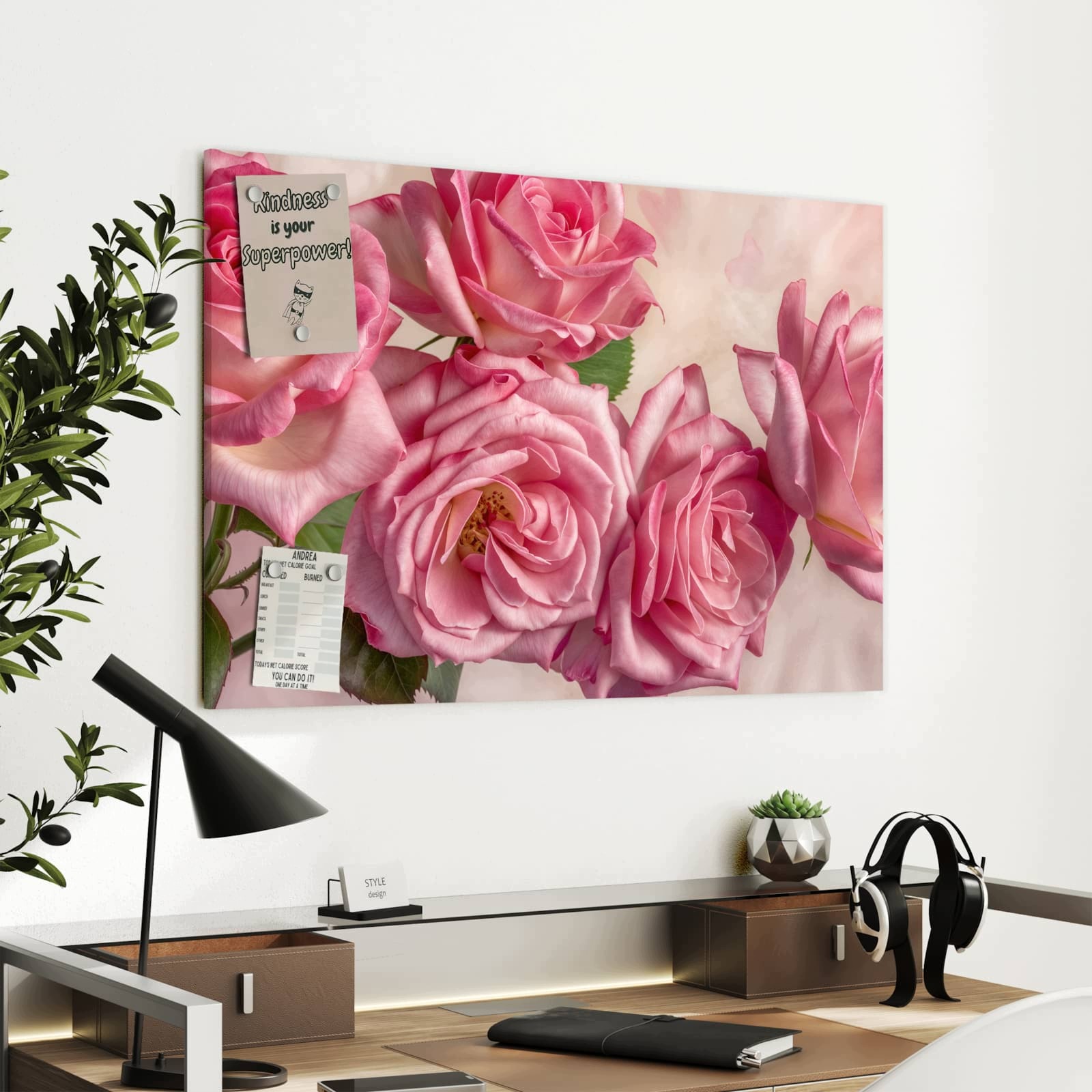 Magnetická tabule – obraz na zeď Nádhera růží | 90 × 60 cm