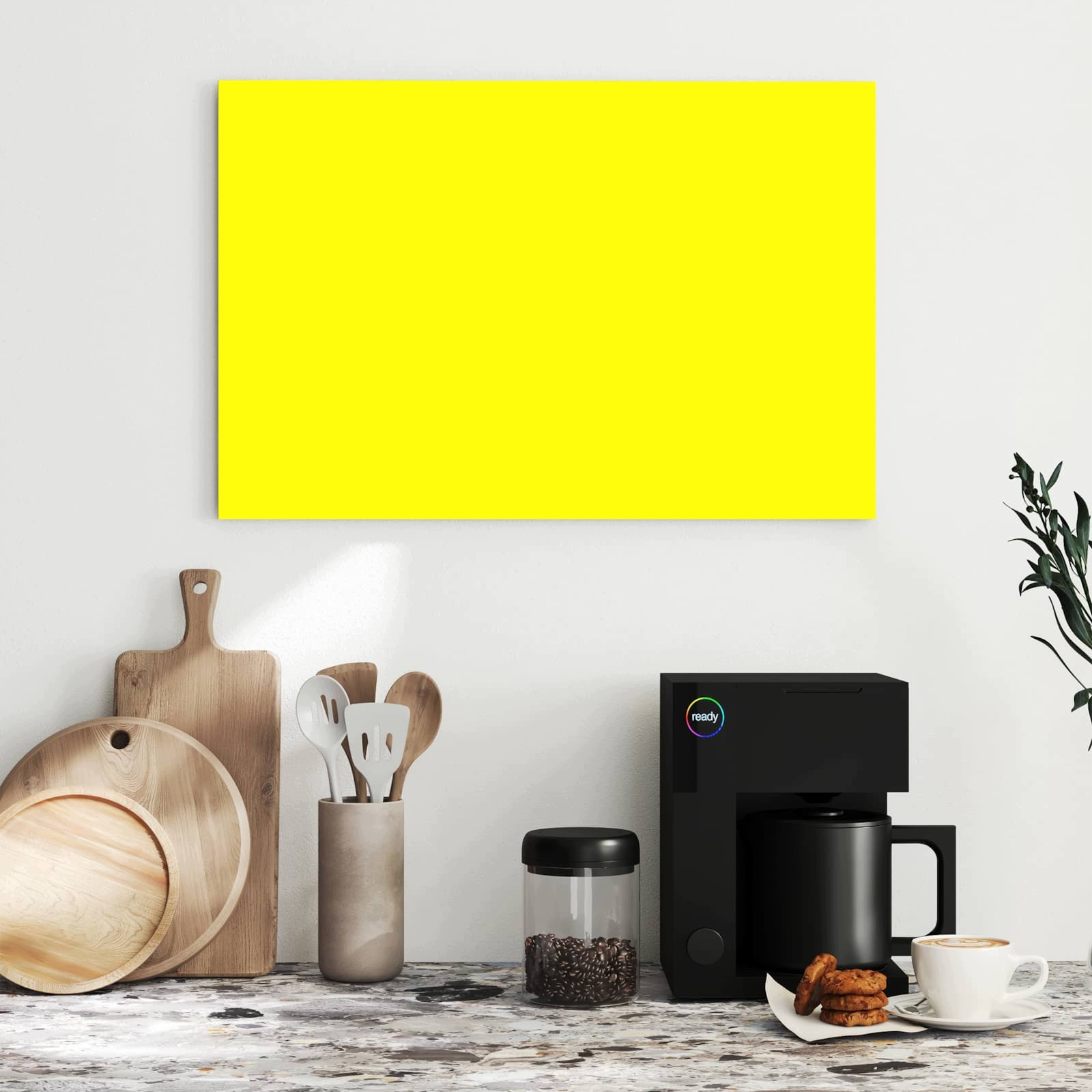 Magnetická tabule – obraz na zeď Žluté pozadí II | 60 × 40 cm