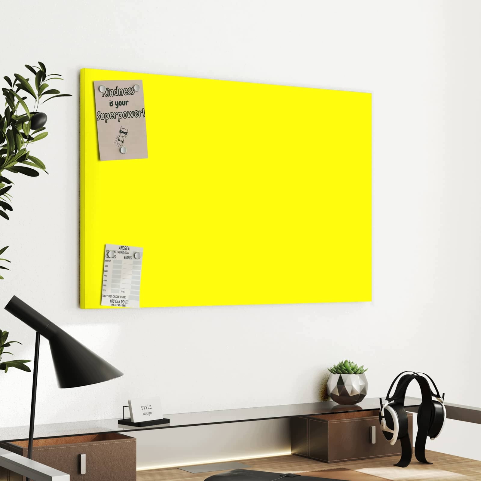 Magnetická tabule – obraz na zeď Žluté pozadí II | 60 × 40 cm