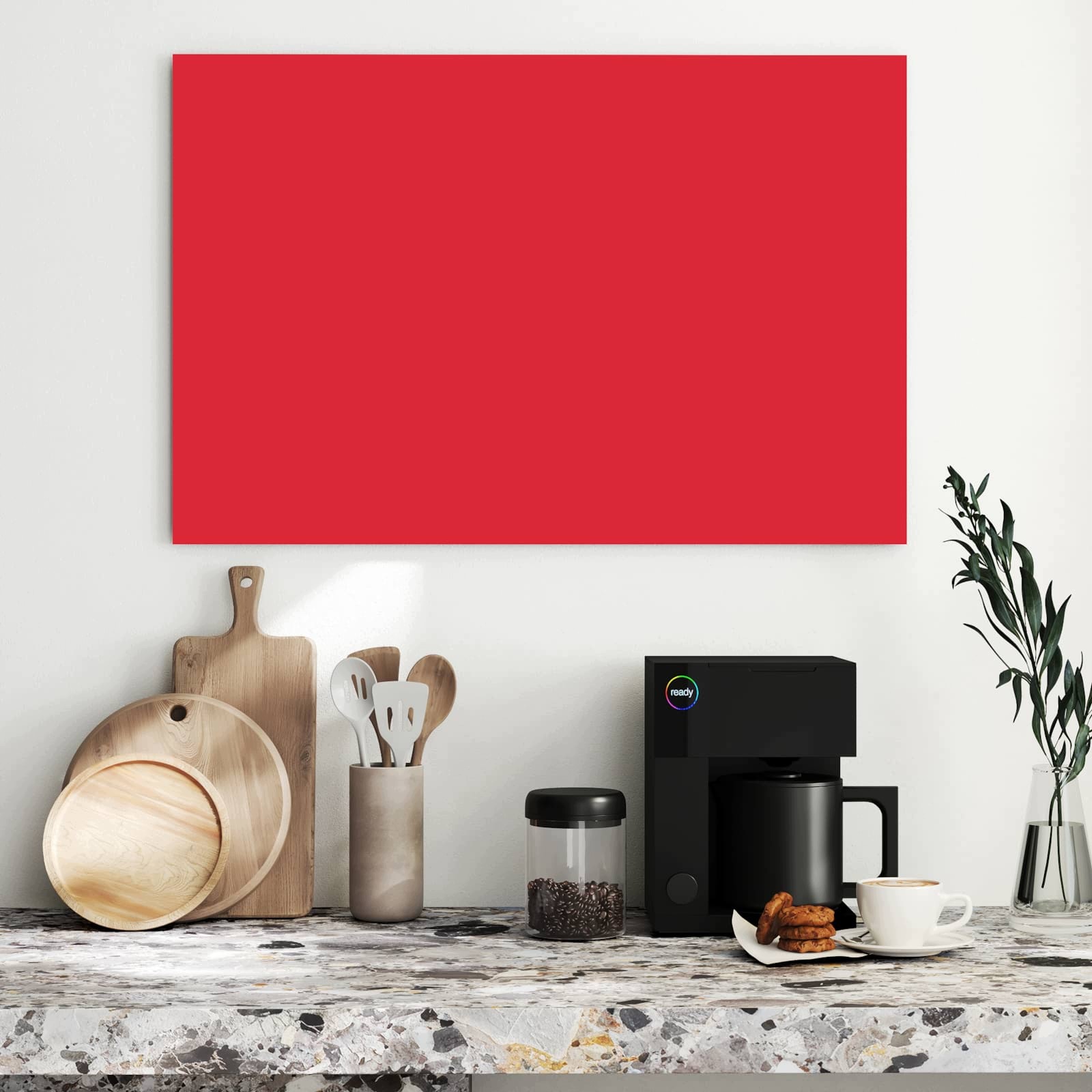 Magnetická tabule – obraz na zeď Růžovo-červené pozadí | 90 × 60 cm