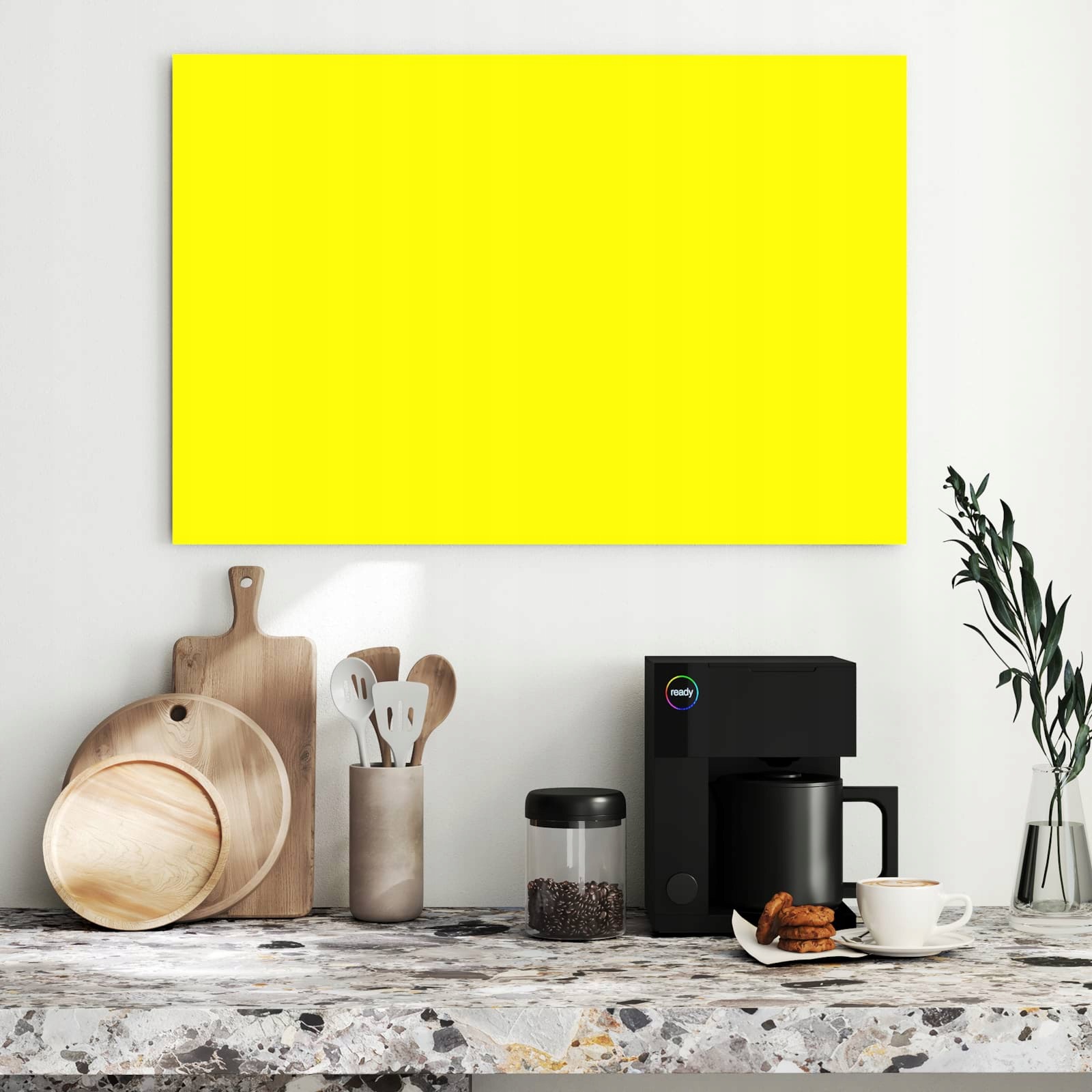 Magnetická tabule – obraz na zeď Žluté pozadí II | 90 × 60 cm