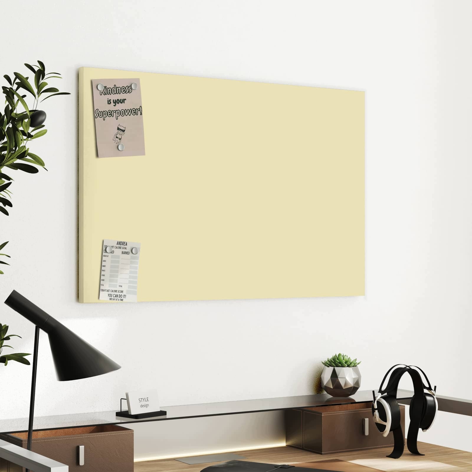 Magnetická tabule – obraz na zeď Béžové pozadí | 60 × 40 cm