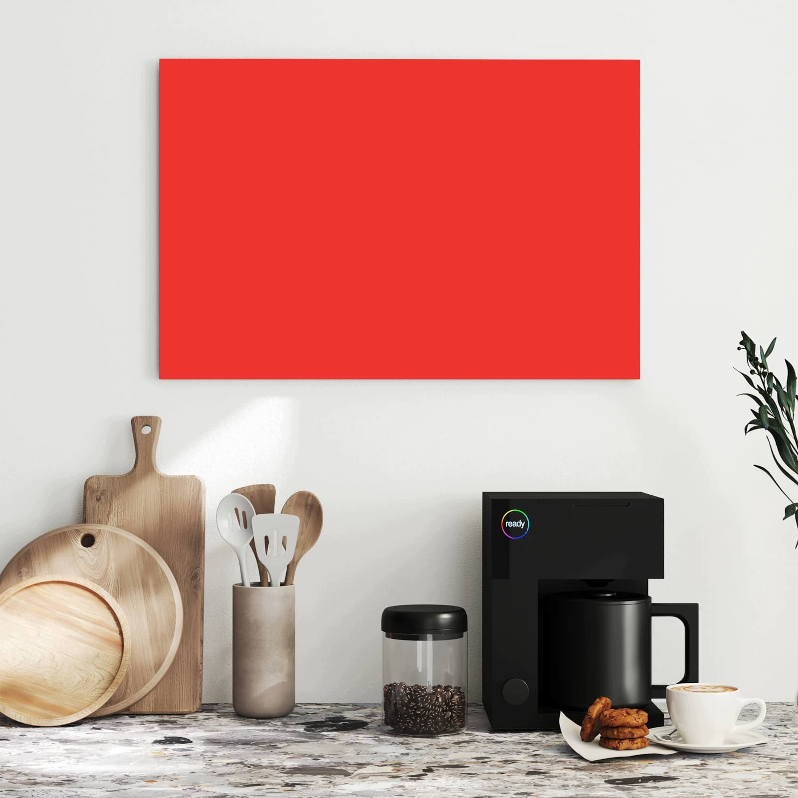 Magnetická tabule – obraz na zeď Červené pozadí I | 60 × 40 cm