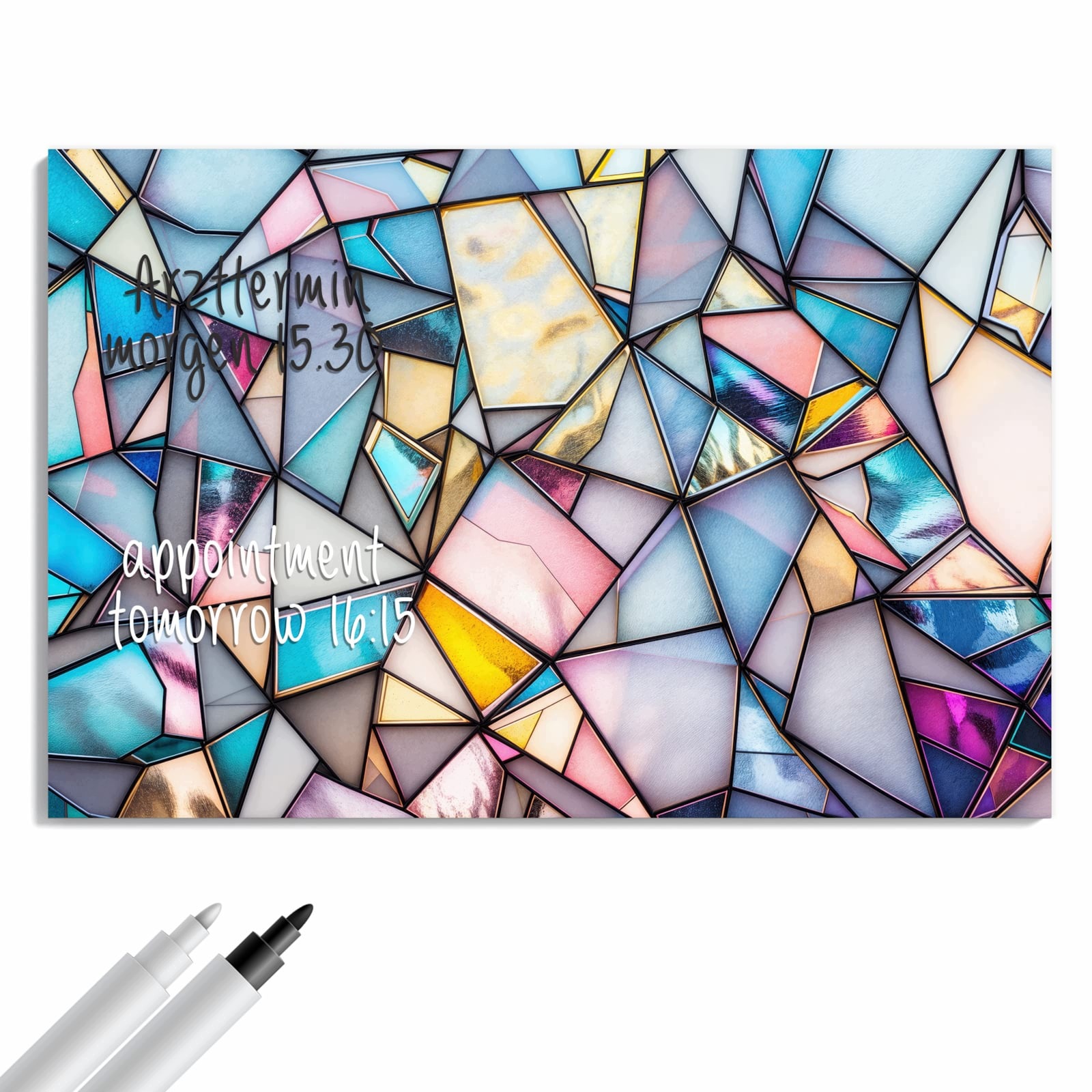 Magnetická tabule – obraz na zeď Barevná skleněná mozaika | 60 × 40 cm