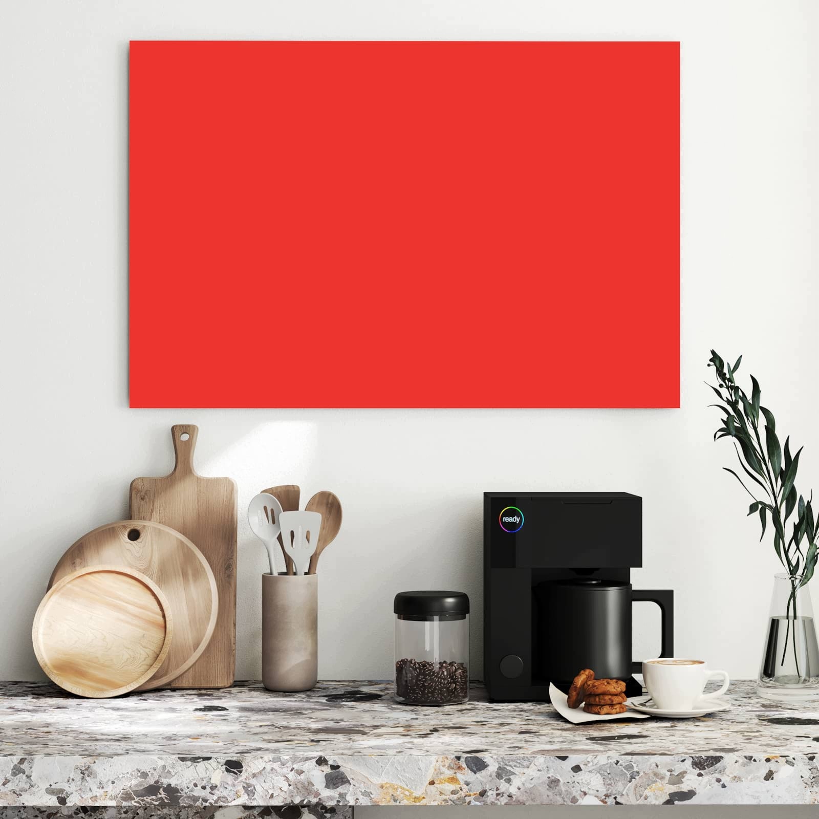 Magnetická tabule – obraz na zeď Červené pozadí I | 90 × 60 cm