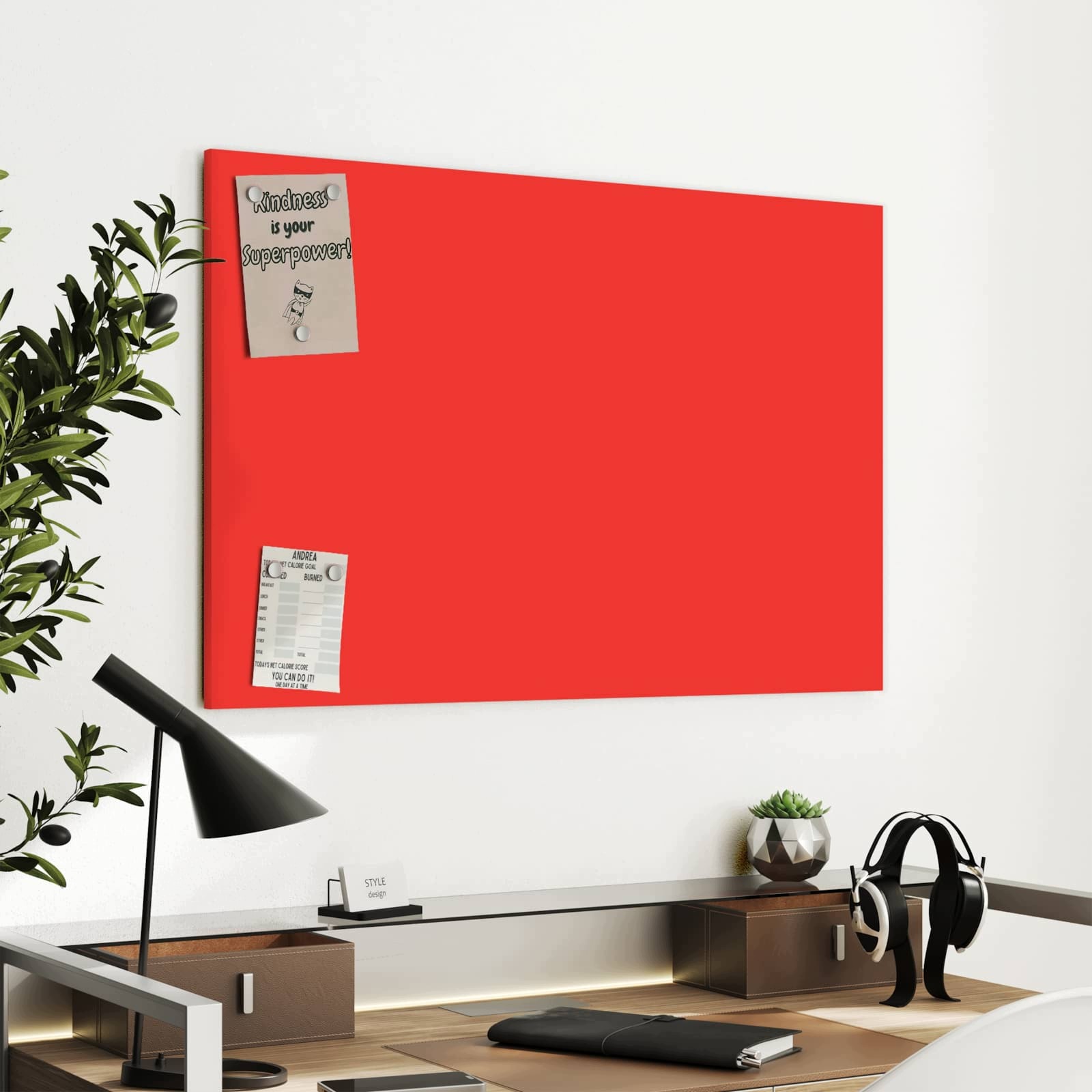 Magnetická tabule – obraz na zeď Červené pozadí I | 90 × 60 cm