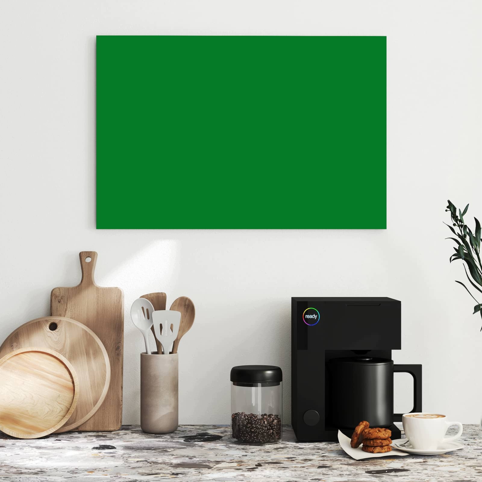 Magnetická tabule – obraz na zeď Zelené pozadí II | 60 × 40 cm