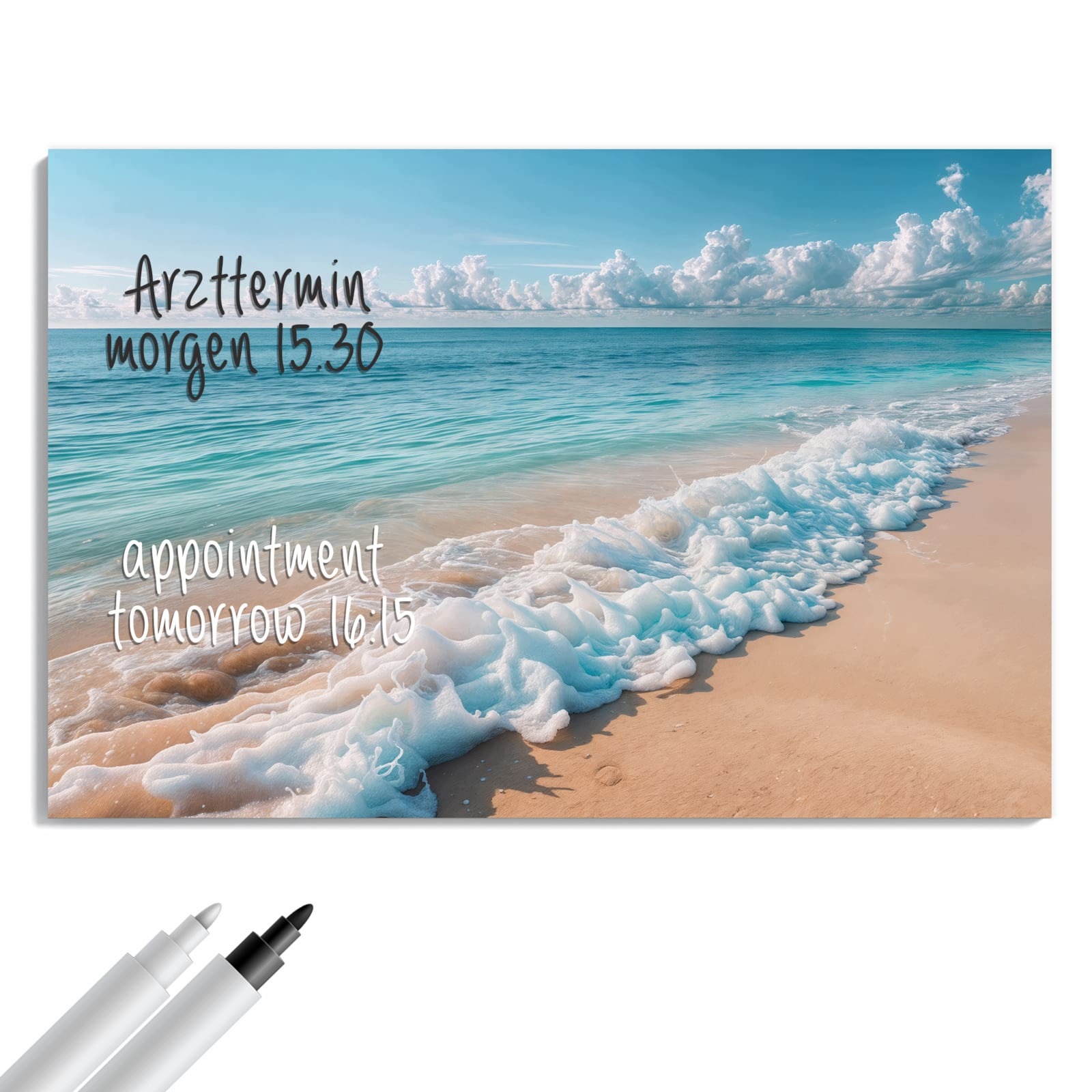 Magnetická tabule – obraz na zeď Pláž surfování vlny | 90 × 60 cm