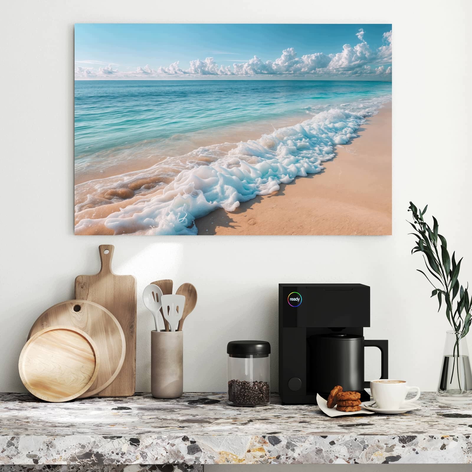 Magnetická tabule – obraz na zeď Pláž surfování vlny | 90 × 60 cm