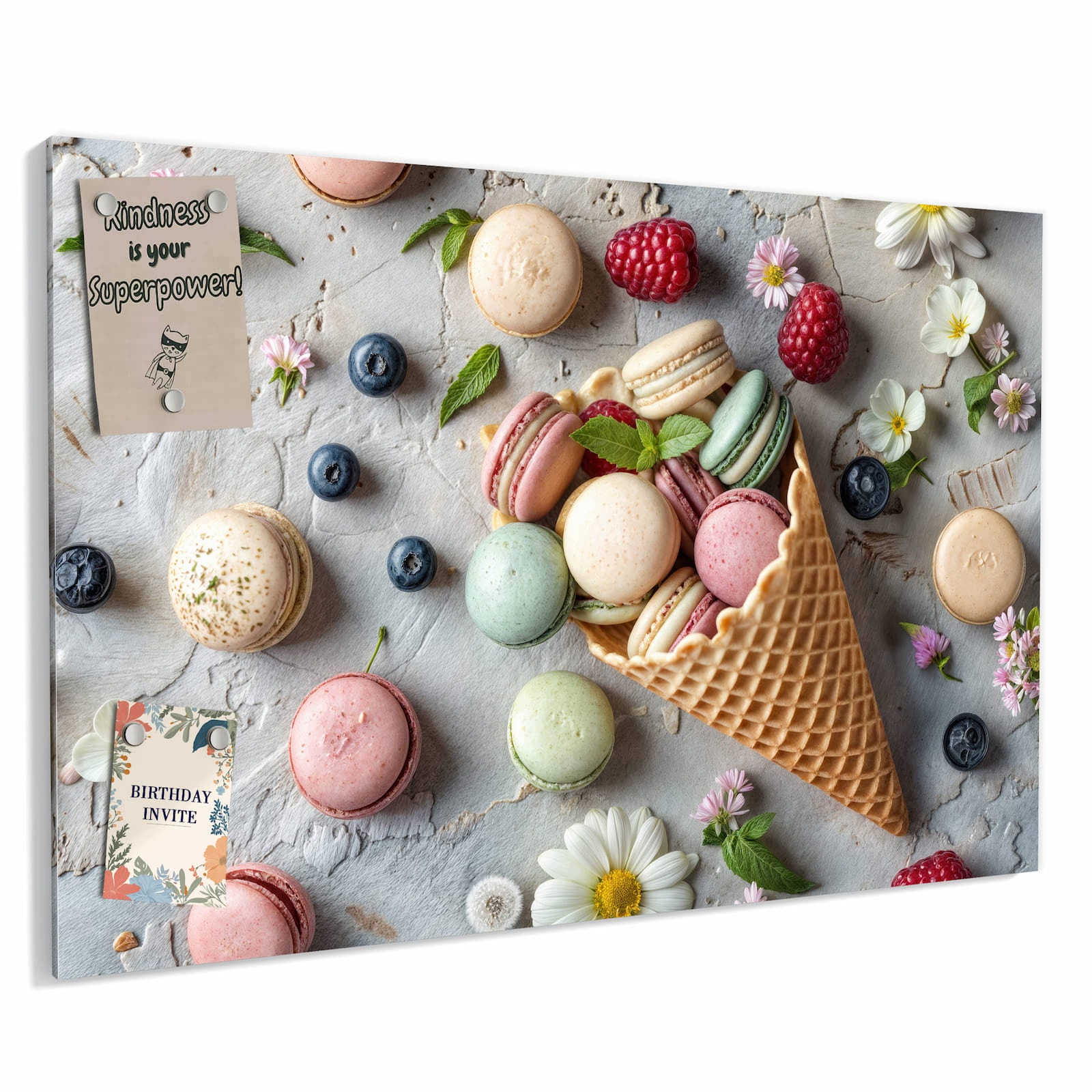 Magnetická tabule – obraz na zeď Letní makronky | 60 × 40 cm