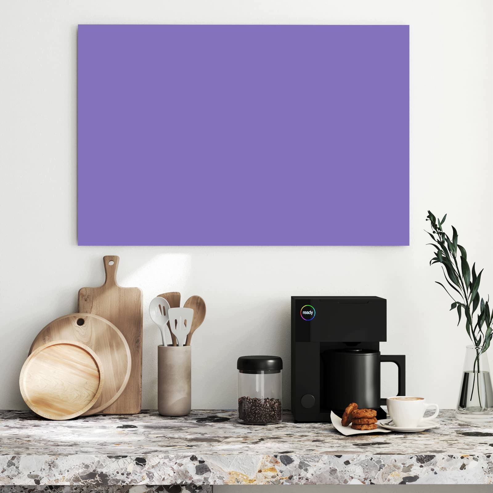 Magnetická tabule – obraz na zeď Fialové pozadí I – motiv 2 | 90 × 60 cm