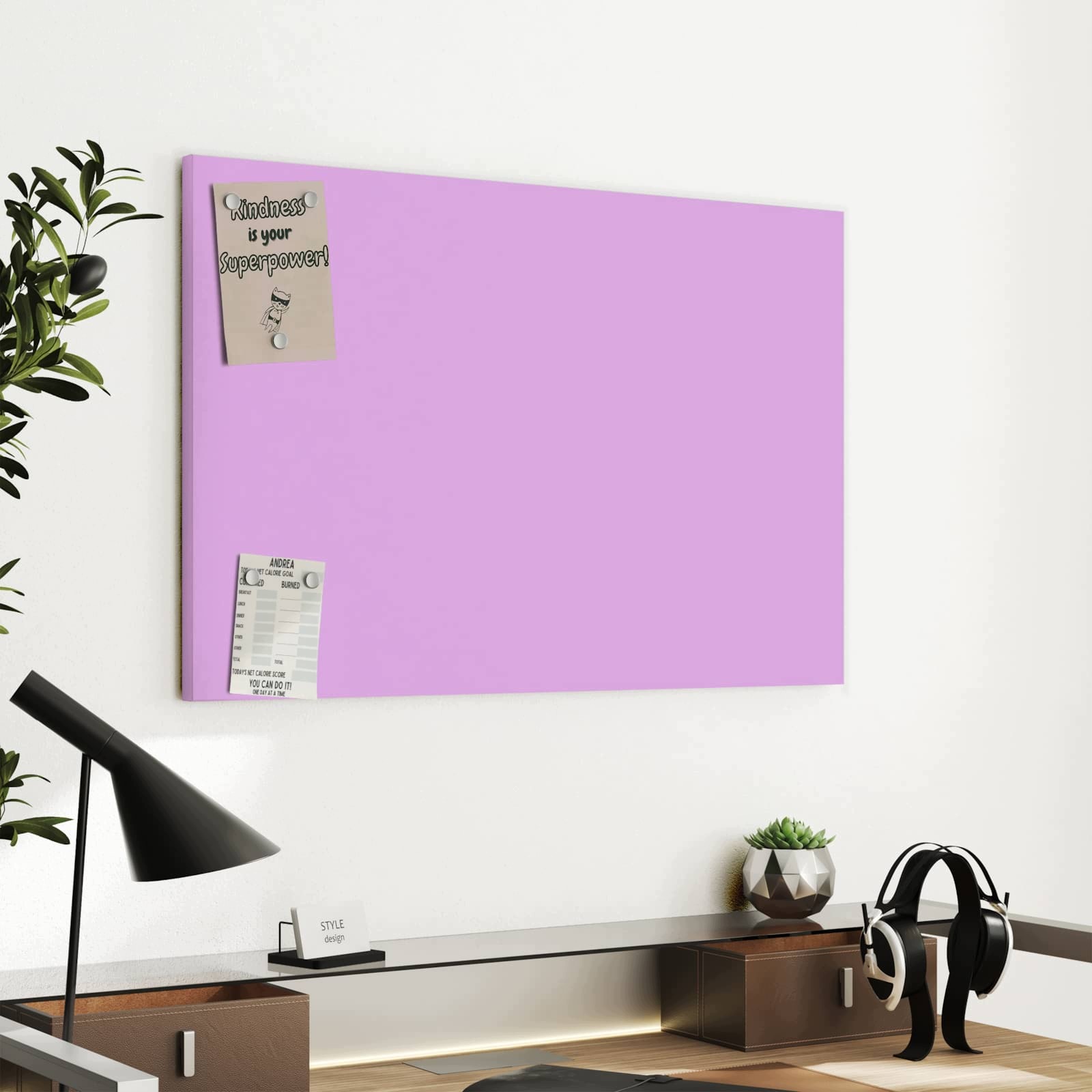 Magnetická tabule – obraz na zeď Fialové pozadí II – motiv 2 | 60 × 40 cm