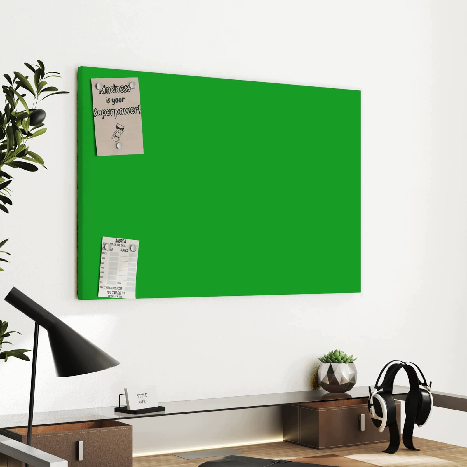 Magnetická tabule – obraz na zeď Trávově zelené pozadí | 60 × 40 cm