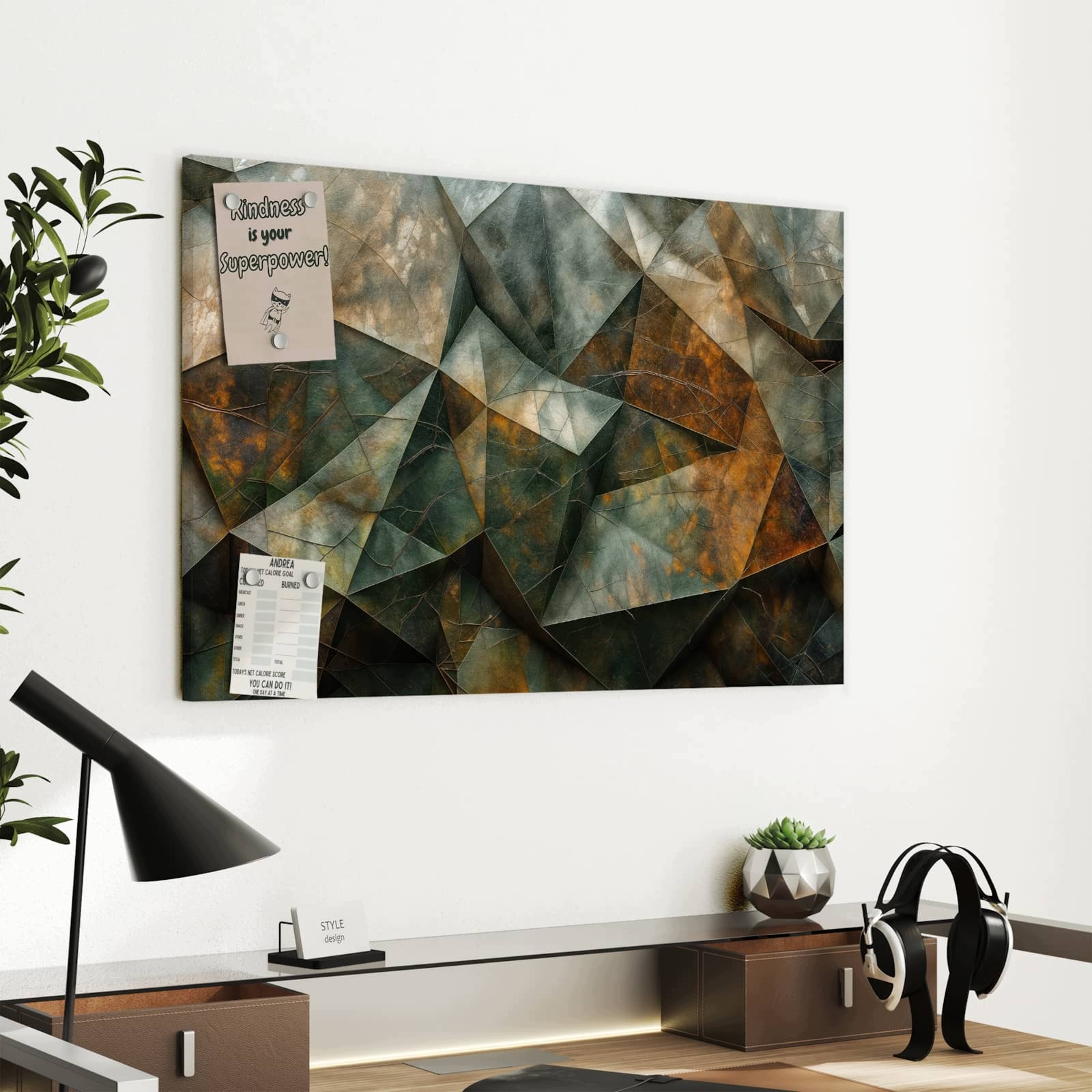 Magnetická tabule – obraz na zeď Geometrické abstrakce | 60 × 40 cm