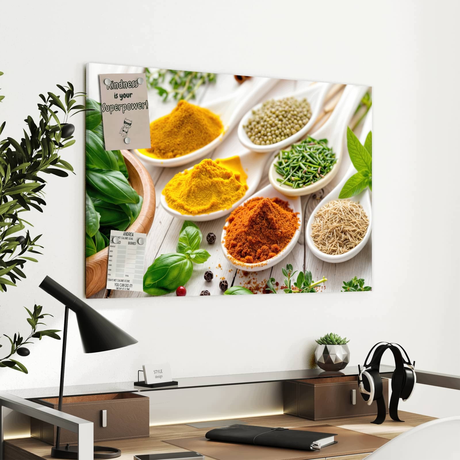 Magnetická tabule – obraz na zeď Bohaté koření | 90 × 60 cm