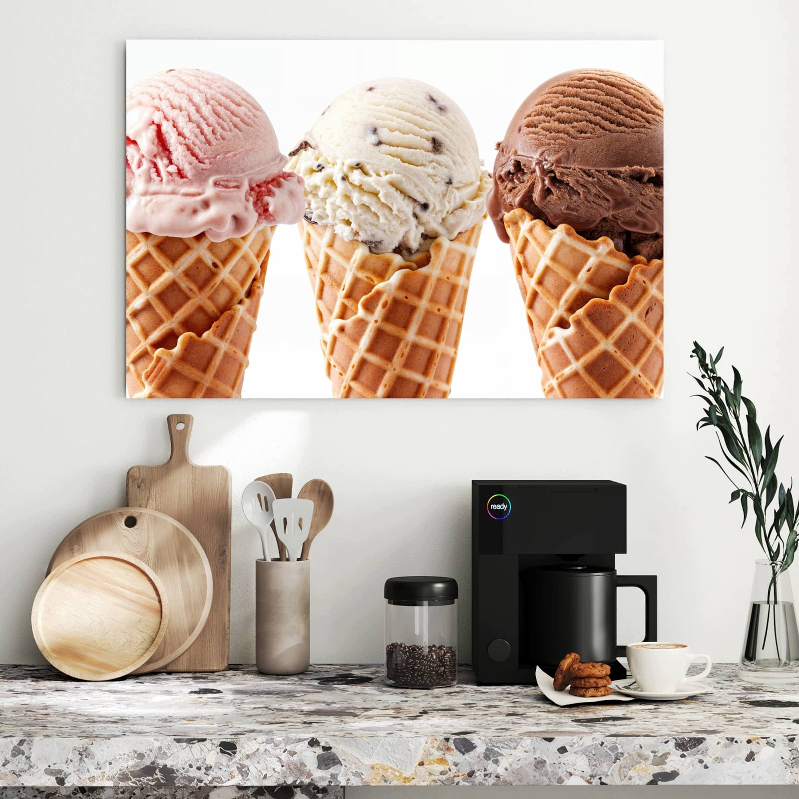 Magnetická tabule – obraz na zeď Trio lahodných zmrzlin | 90 × 60 cm