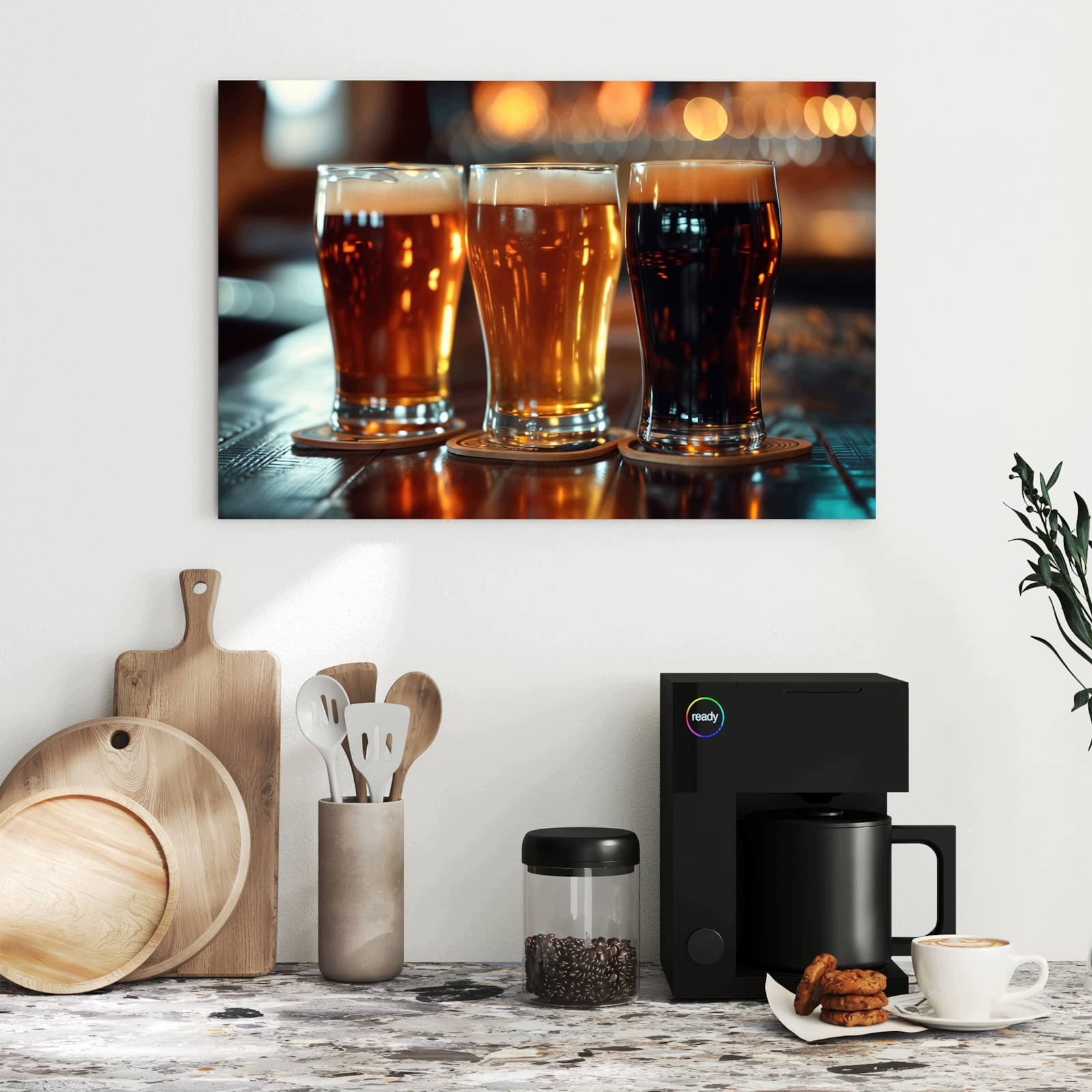 Magnetická tabule – obraz na zeď Tři půllitry do piva bar | 60 × 40 cm