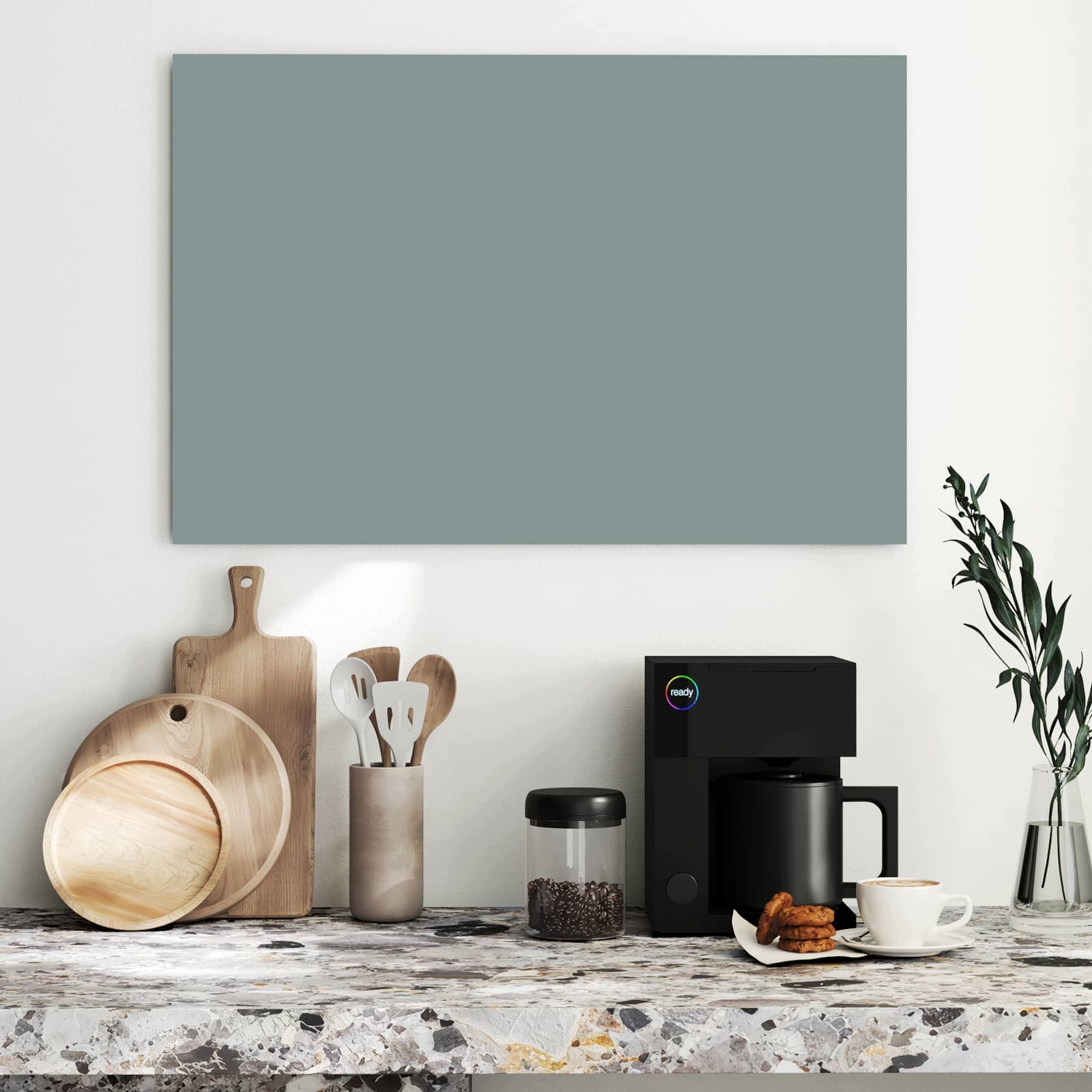 Magnetická tabule – obraz na zeď Šedé pozadí I | 90 × 60 cm