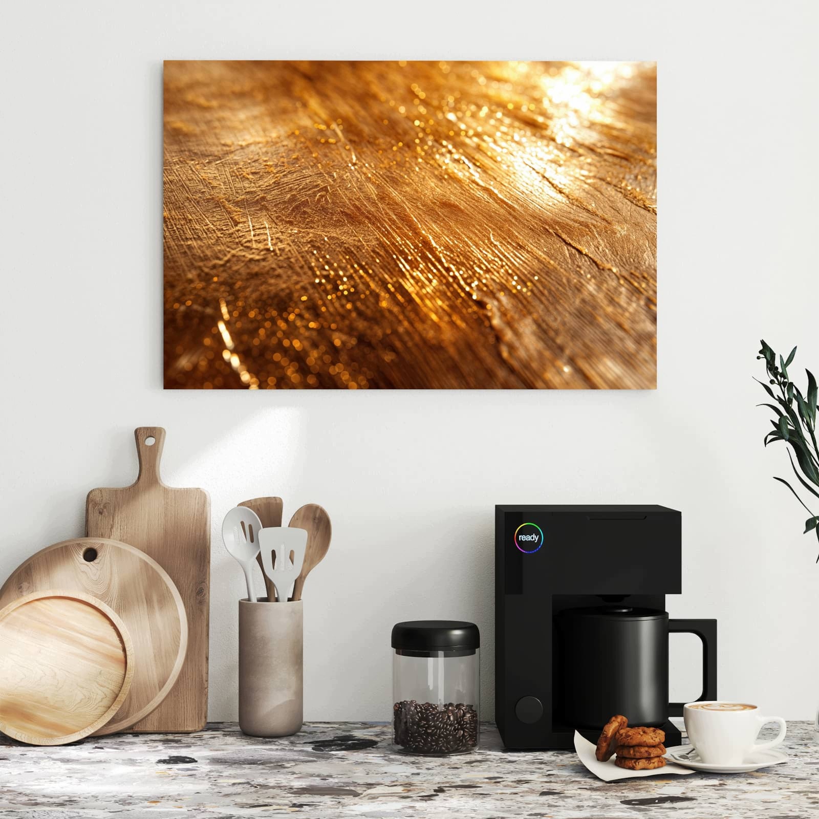 Magnetická tabule – obraz na zeď Zlatá textura – motiv 1 | 60 × 40 cm