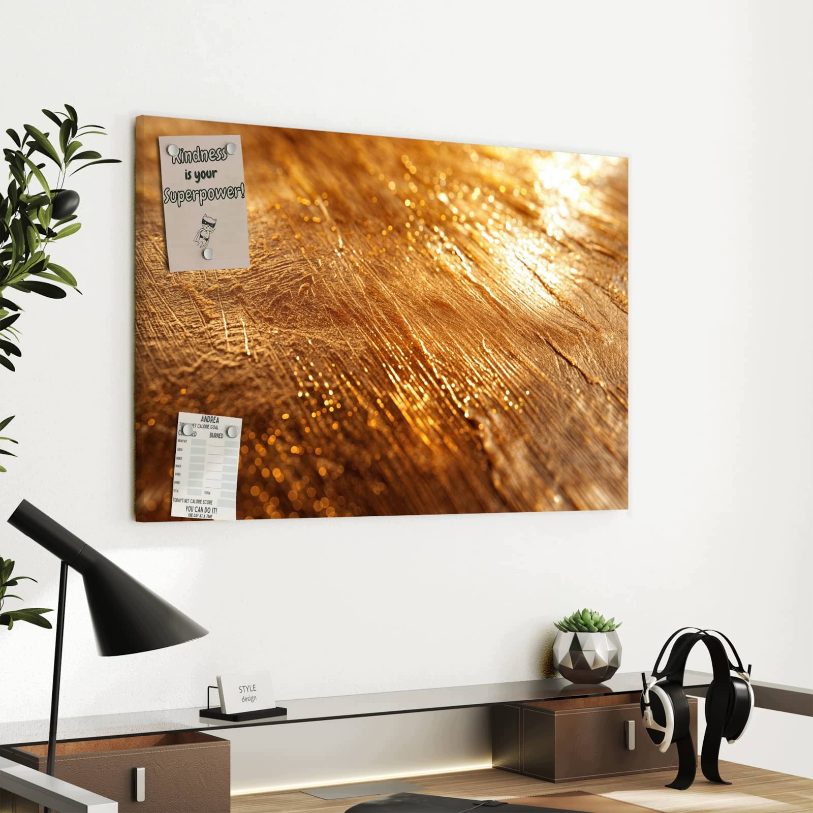 Magnetická tabule – obraz na zeď Zlatá textura – motiv 1 | 60 × 40 cm