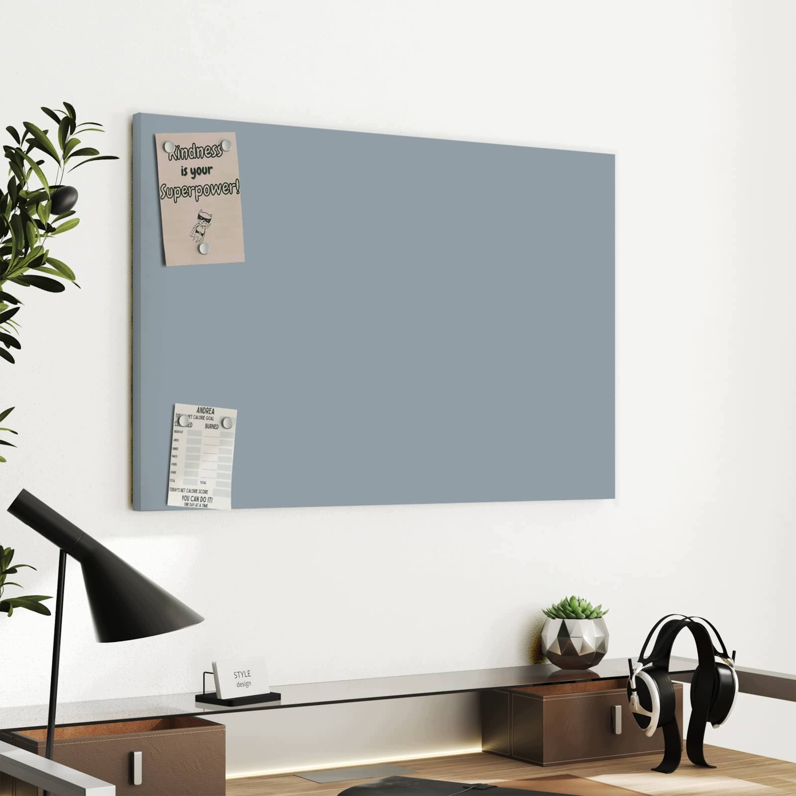 Magnetická tabule – obraz na zeď Šedé pozadí II | 60 × 40 cm