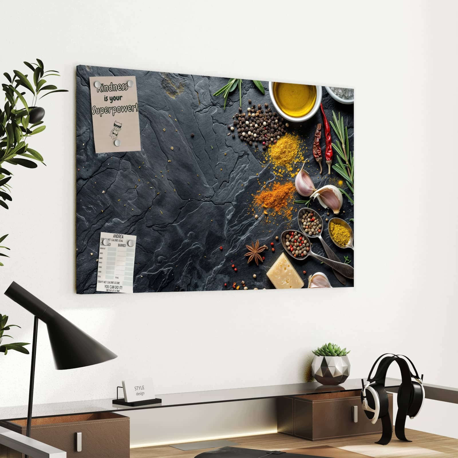 Magnetická tabule – obraz na zeď Kuchyňské ingredience – motiv 2 | 60 × 40 cm