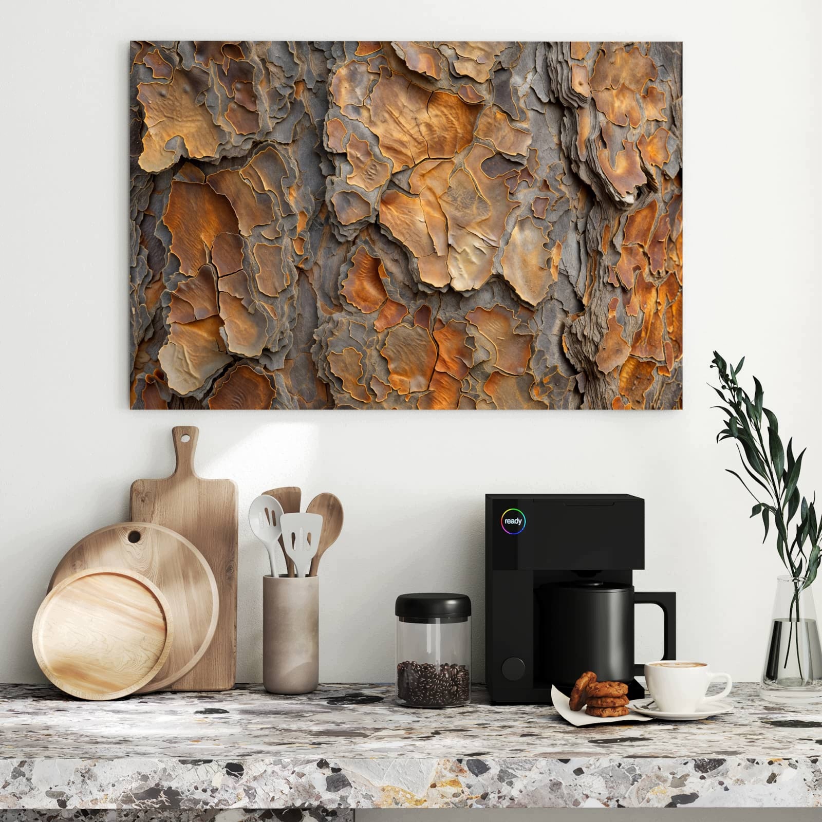 Magnetická tabule – obraz na zeď Tvary ve struktuře kůry | 90 × 60 cm