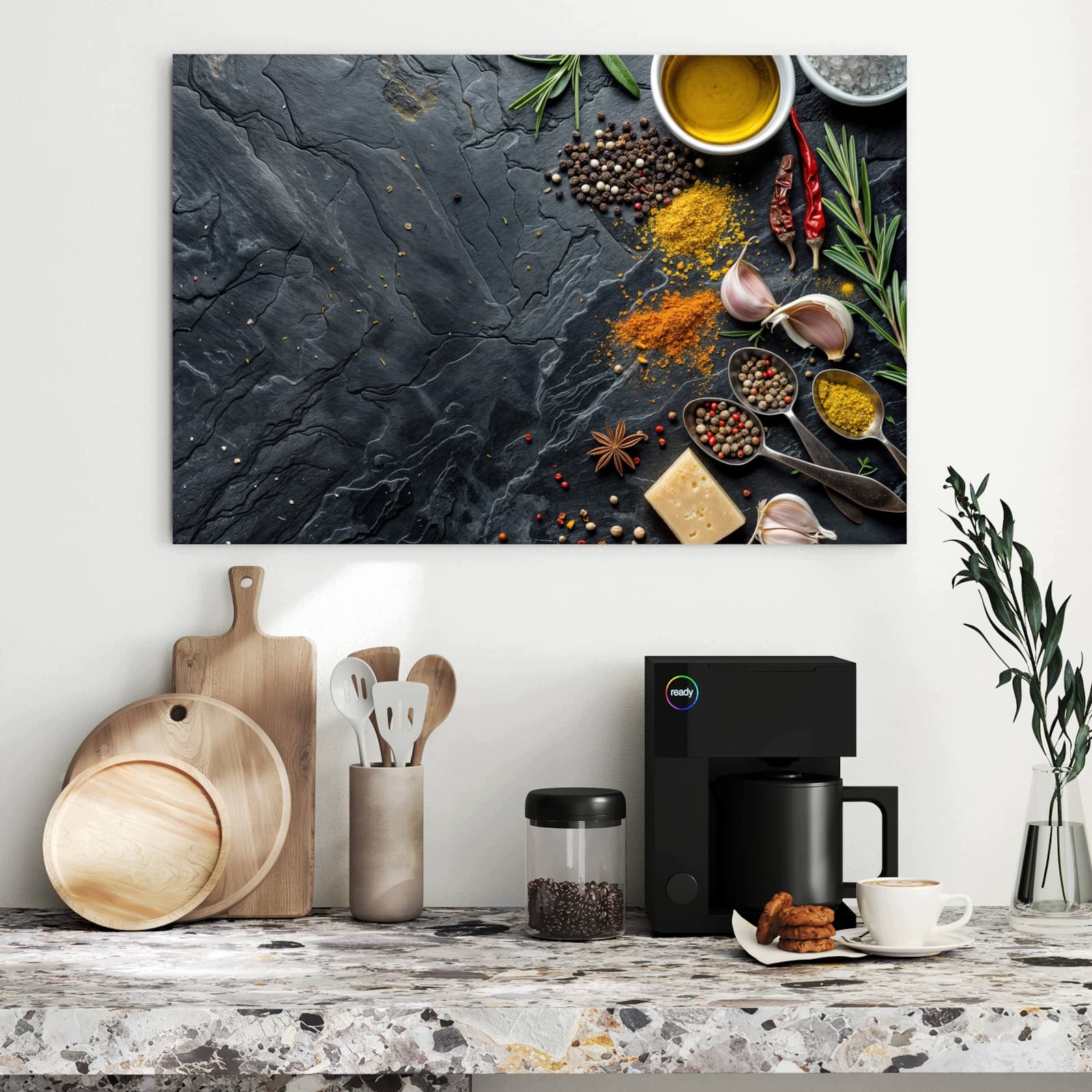 Magnetická tabule – obraz na zeď Kuchyňské ingredience – motiv 2 | 90 × 60 cm