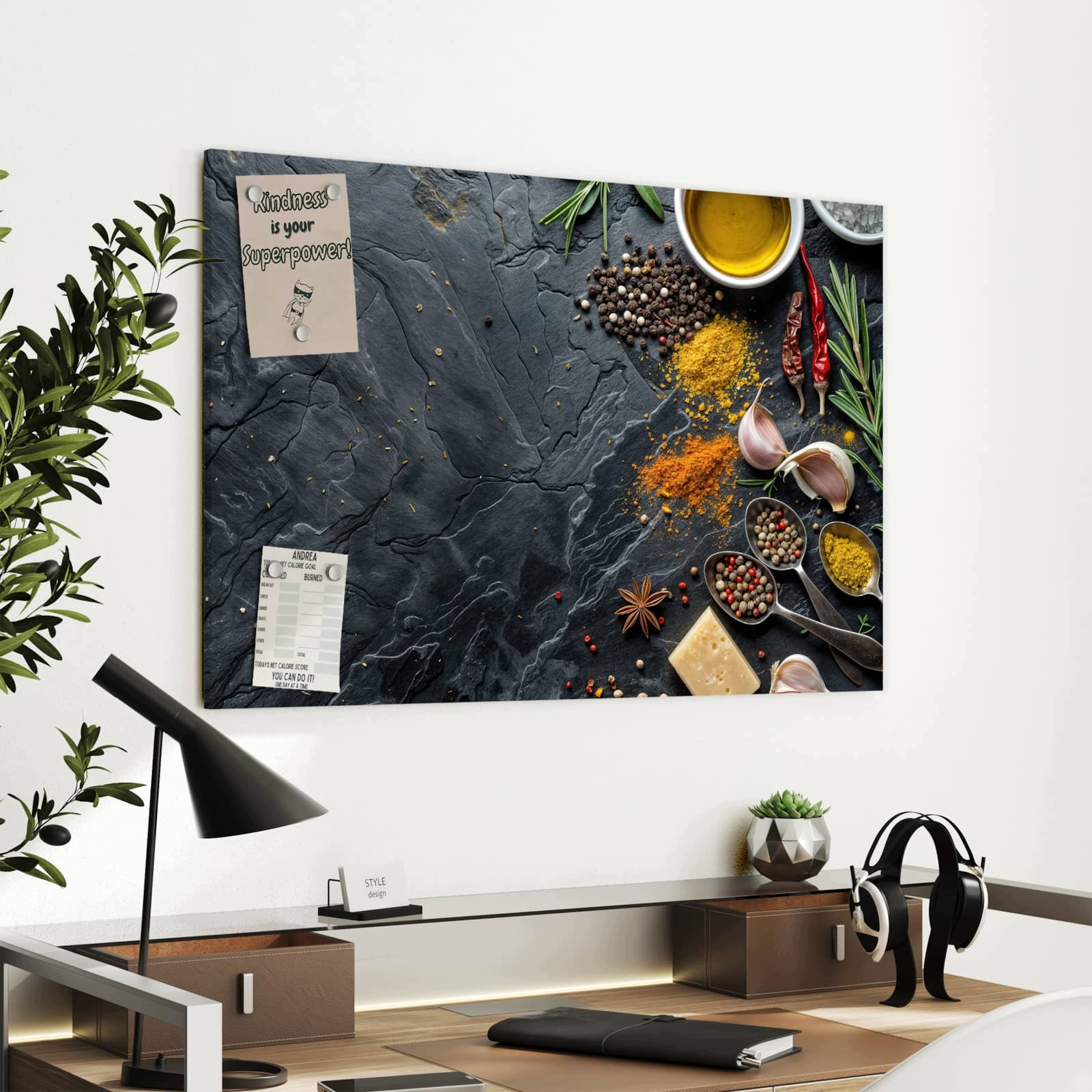 Magnetická tabule – obraz na zeď Kuchyňské ingredience – motiv 2 | 90 × 60 cm
