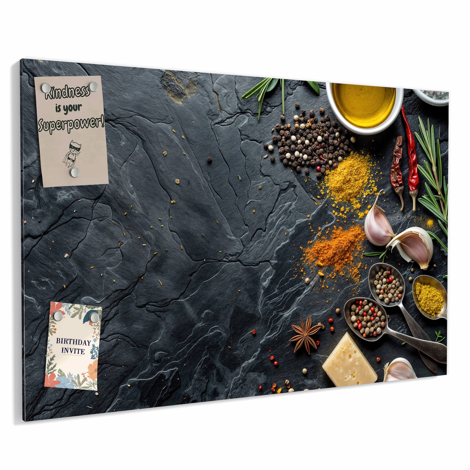 Magnetická tabule – obraz na zeď Kuchyňské ingredience – motiv 2 | 90 × 60 cm