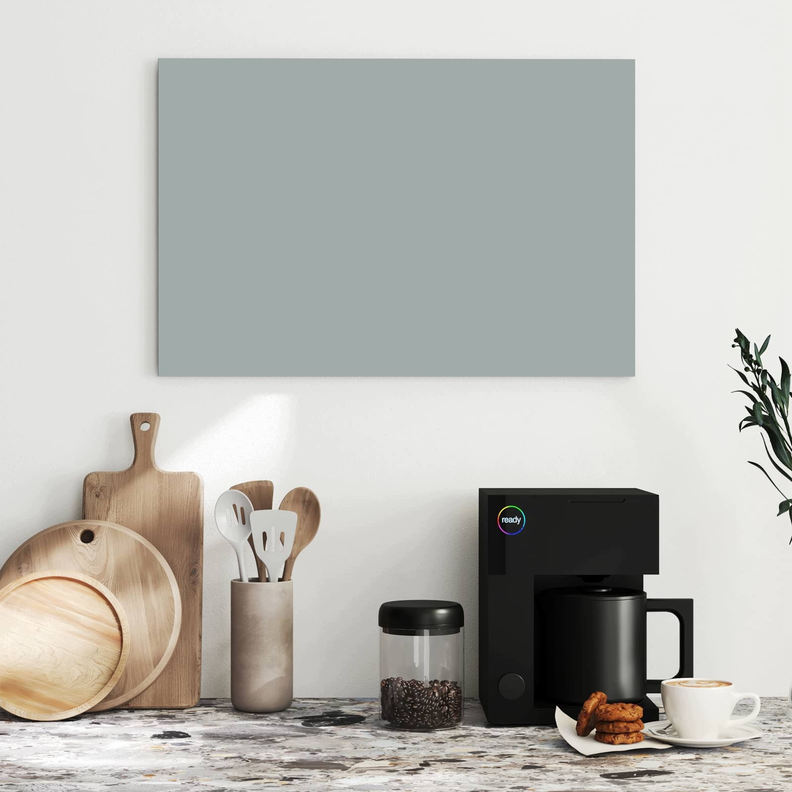 Magnetická tabule – obraz na zeď Šedé pozadí III | 60 × 40 cm