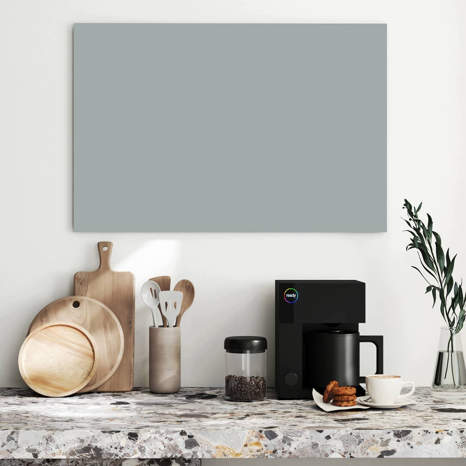 Magnetická tabule – obraz na zeď Šedé pozadí III | 90 × 60 cm
