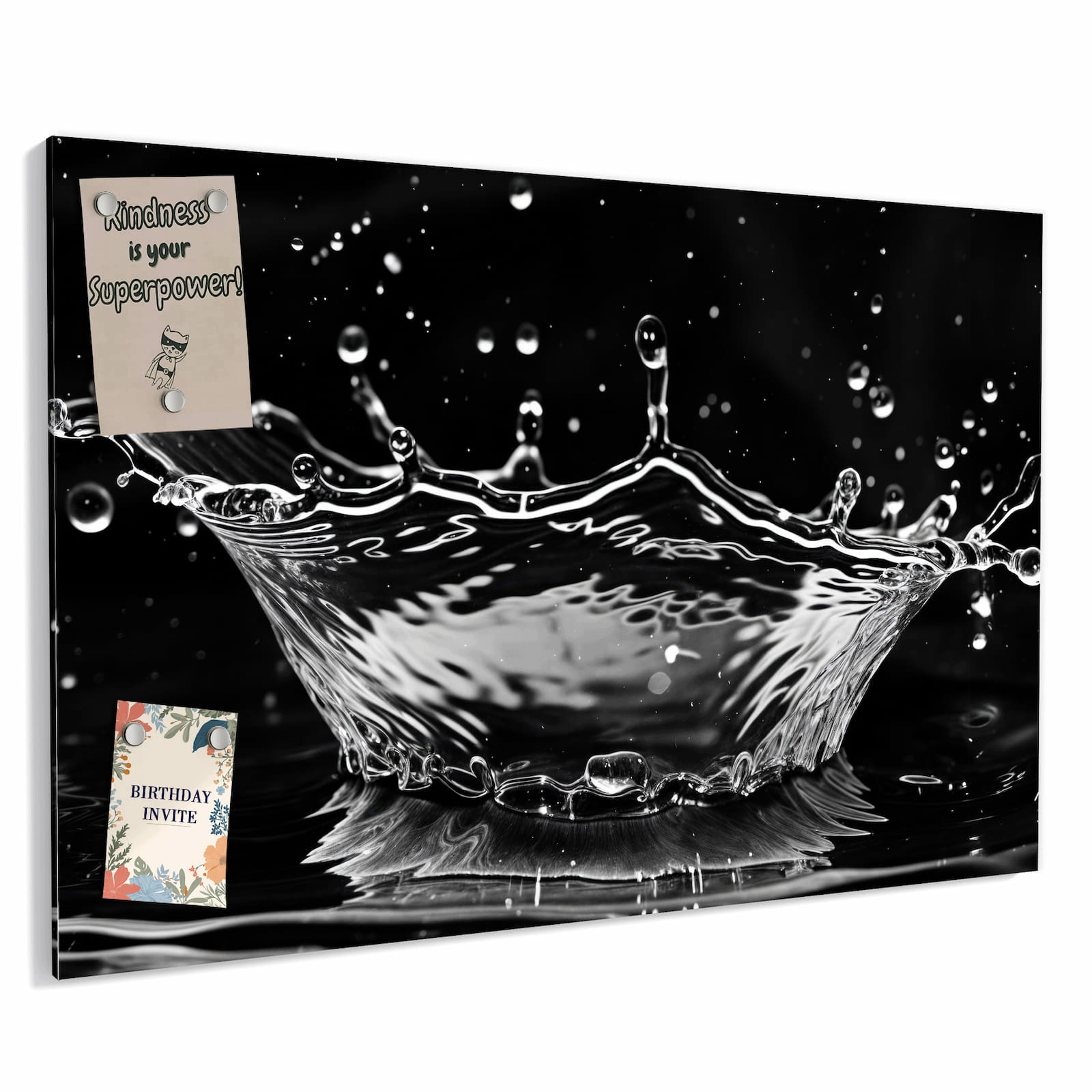 Magnetická tabule – obraz na zeď Jemné cákance vody | 90 × 60 cm