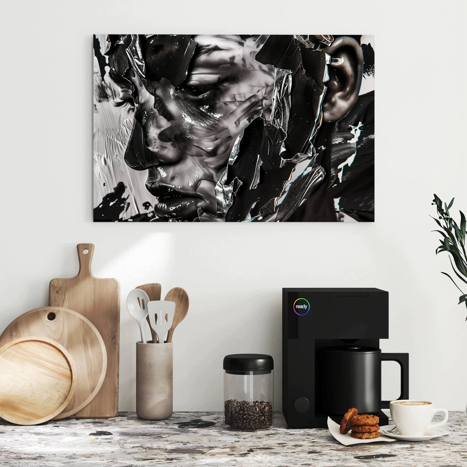 Magnetická tabule – obraz na zeď Abstraktní portrét | 60 × 40 cm