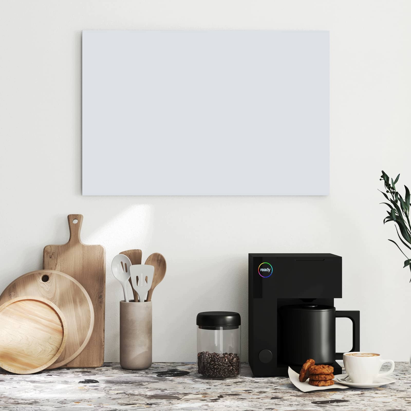 Magnetická tabule – obraz na zeď Světlošedé pozadí | 60 × 40 cm