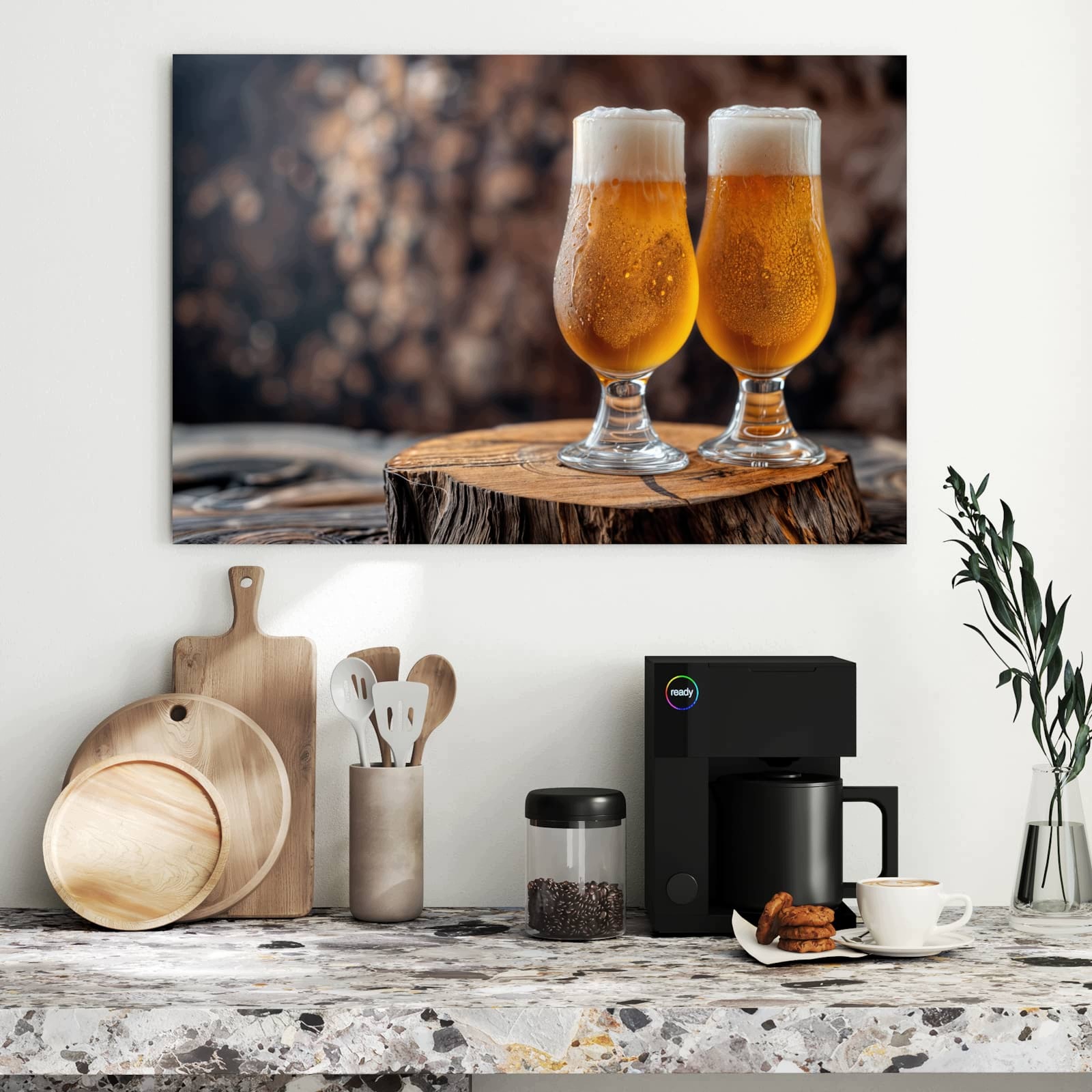 Magnetická tabule – obraz na zeď Pivo dřevo | 90 × 60 cm