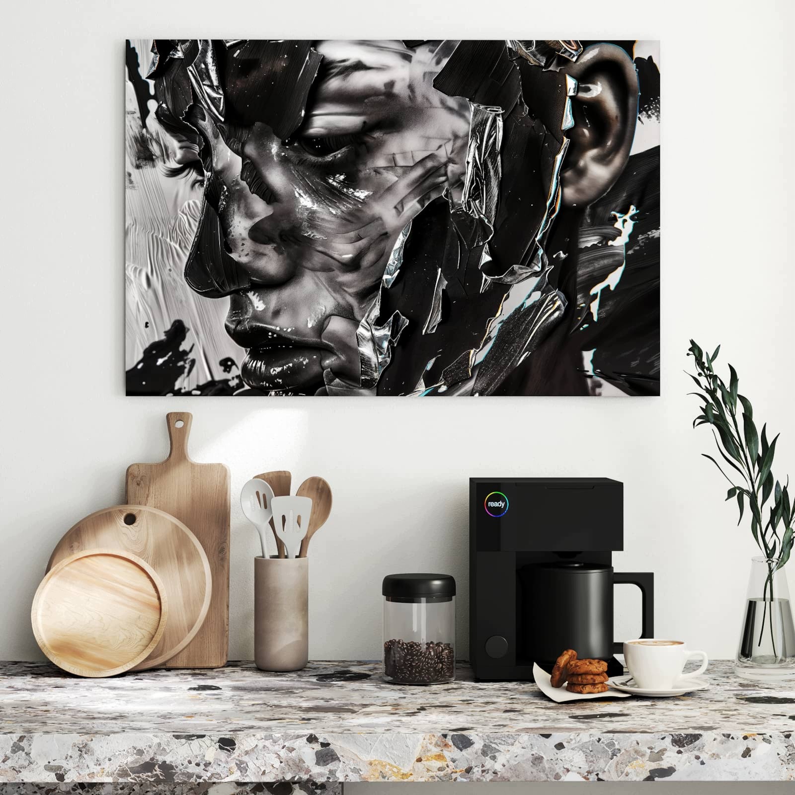 Magnetická tabule – obraz na zeď Abstraktní portrét | 90 × 60 cm
