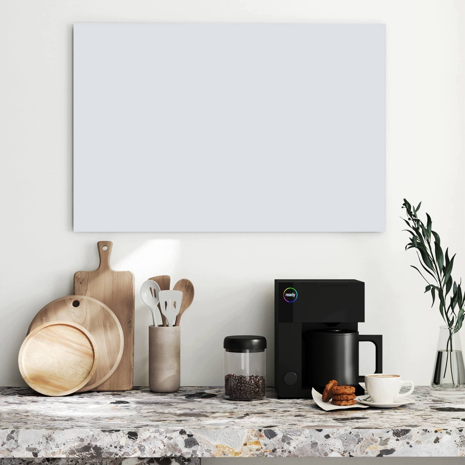 Magnetická tabule – obraz na zeď Světlošedé pozadí | 90 × 60 cm